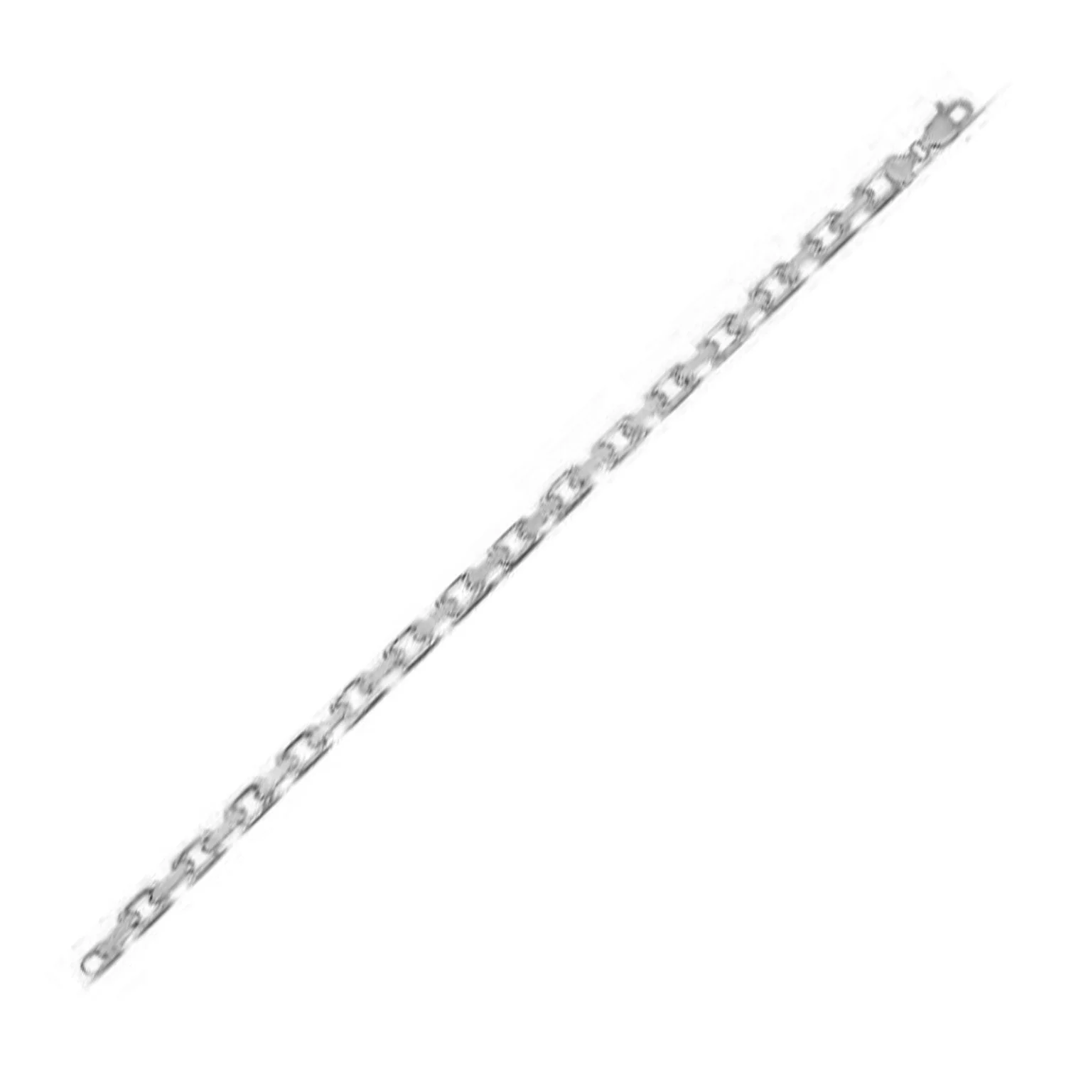 14k White Gold French Cable Link Chain (4.80 mm) - Image 4