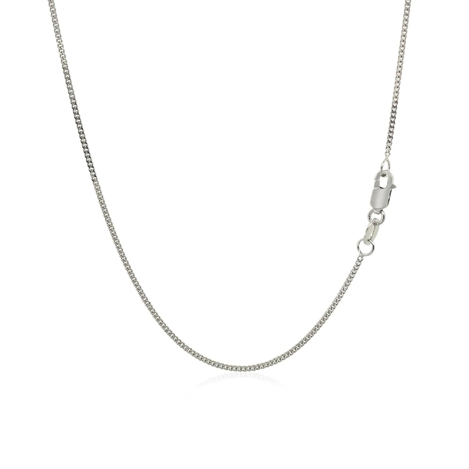 14k White Gold Gourmette Chain 1.0mm - Image 8