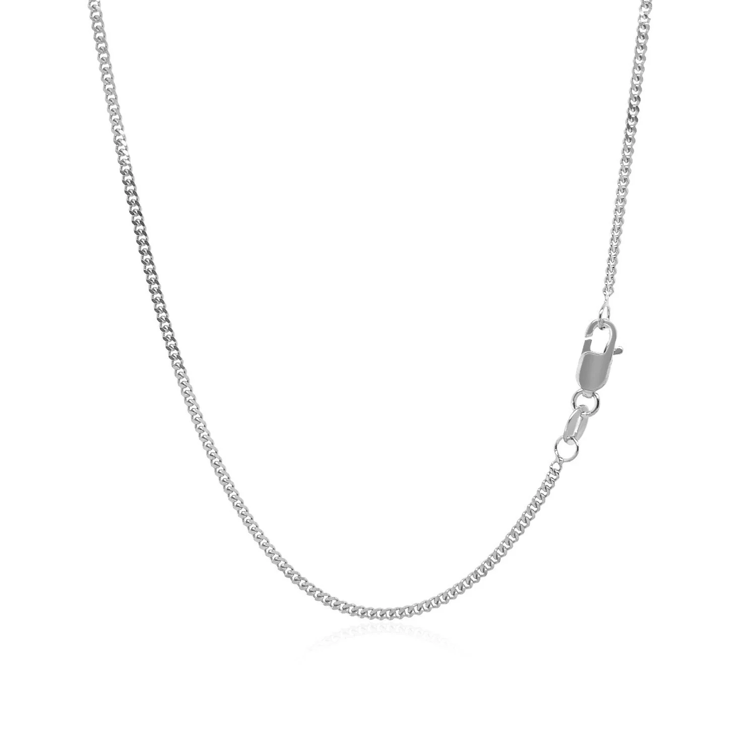 14k White Gold Gourmette Chain 1.5mm - Image 3