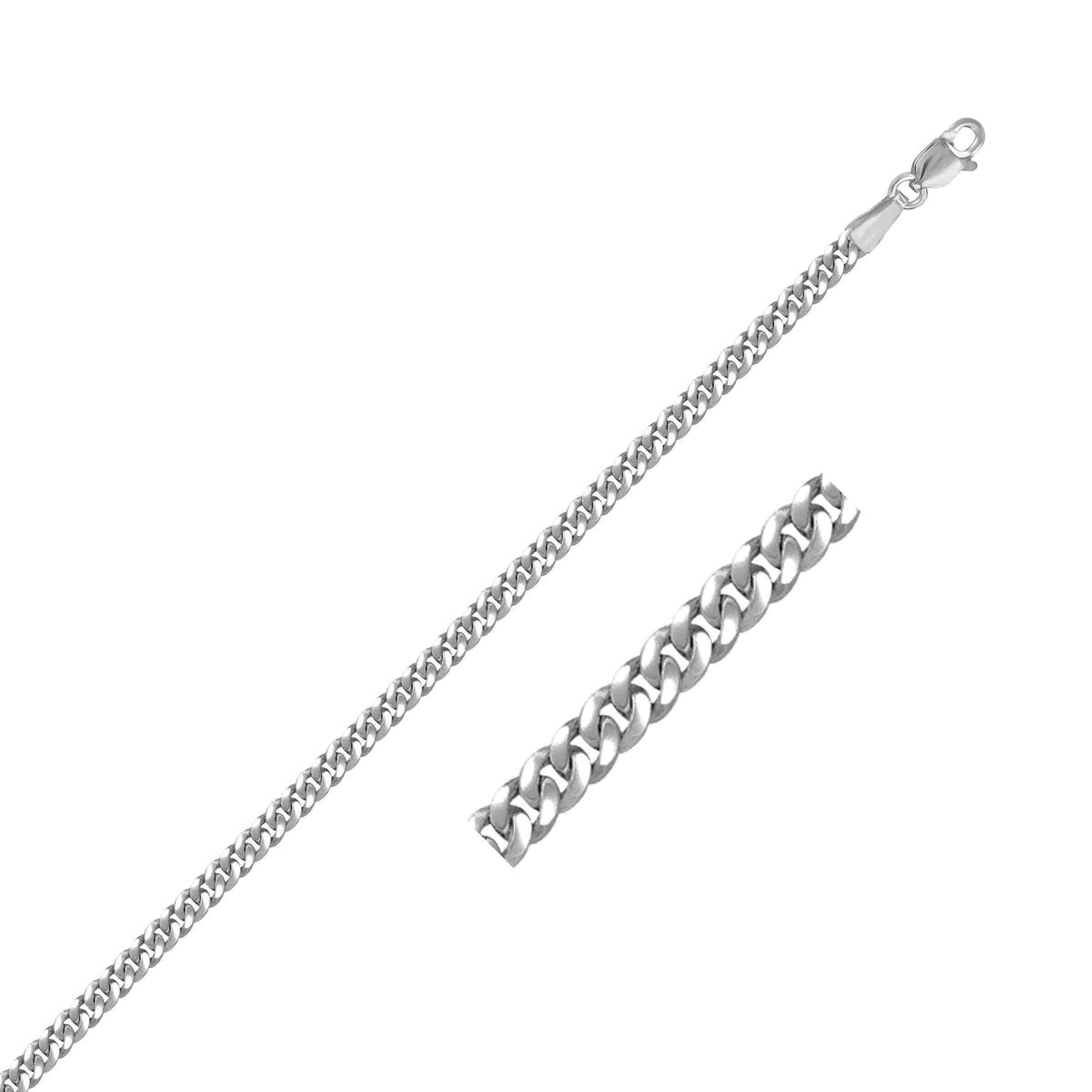 14K White Gold Gourmette Chain (2.80 mm) - Image 3