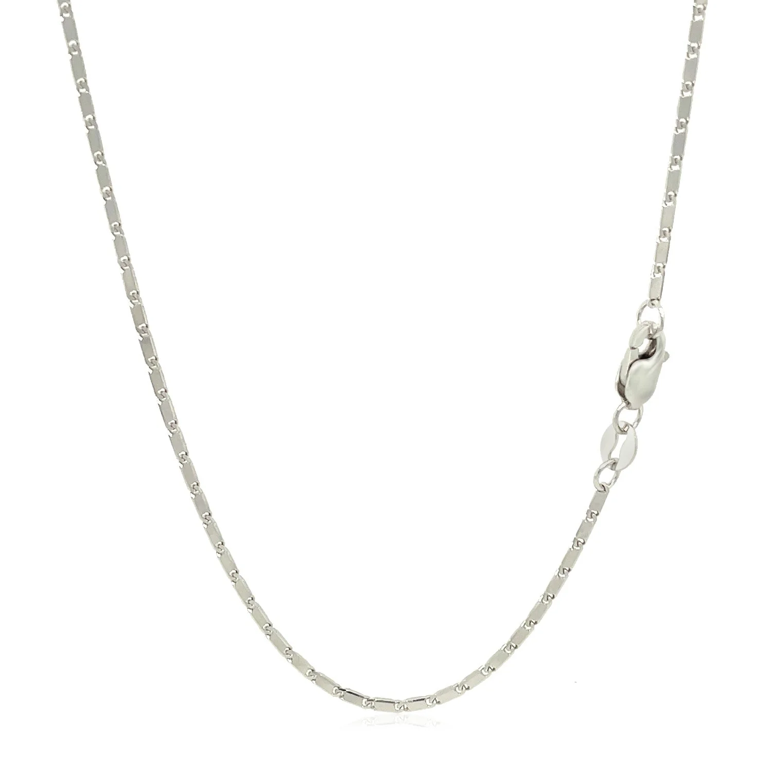 14k White Gold Lumina Pendant Chain 1.0mm - Image 10