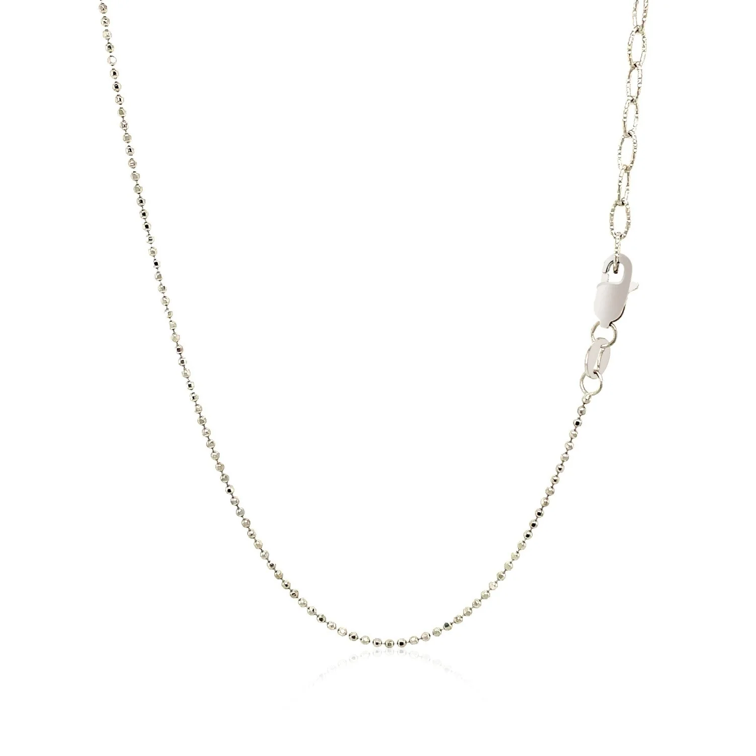 14k White Gold Necklace with Round Diamond Charms - Image 10
