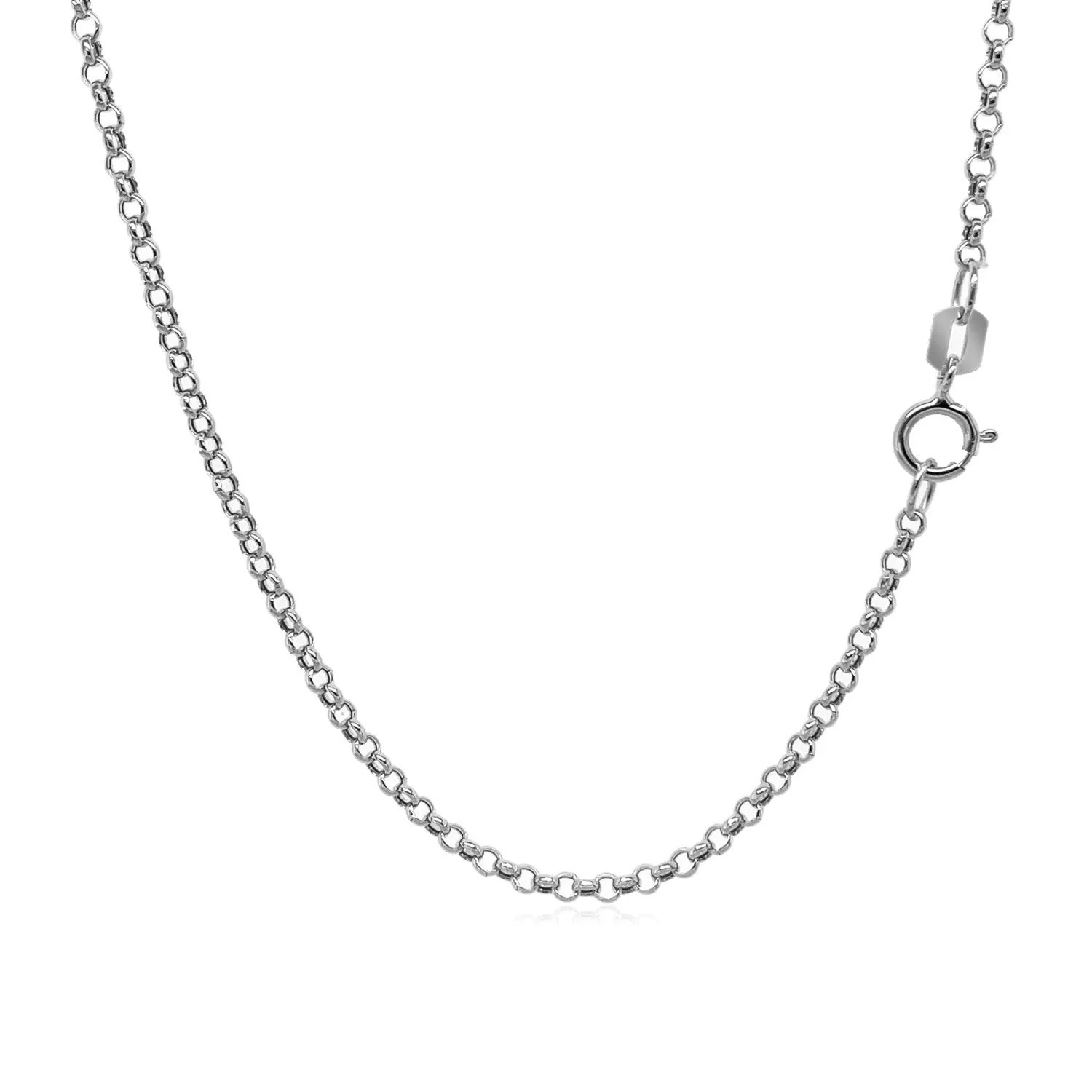 14k White Gold Rolo Chain 1.9mm - Image 8