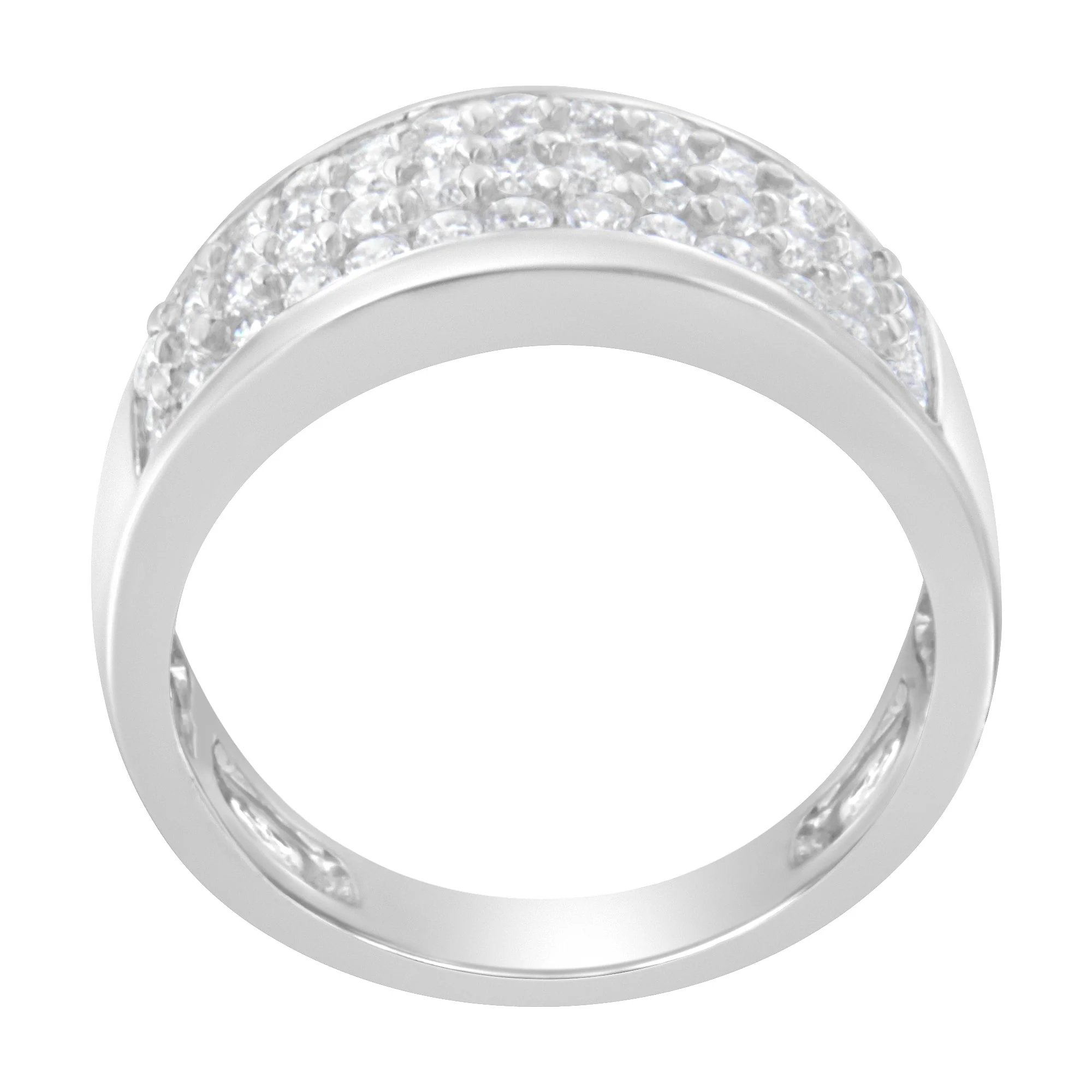 14K White Gold Round Cut Diamond Ring (1.0 Cttw, H-I Color, SI2-I1 Clarity) - Size 6-1/2 - Image 7