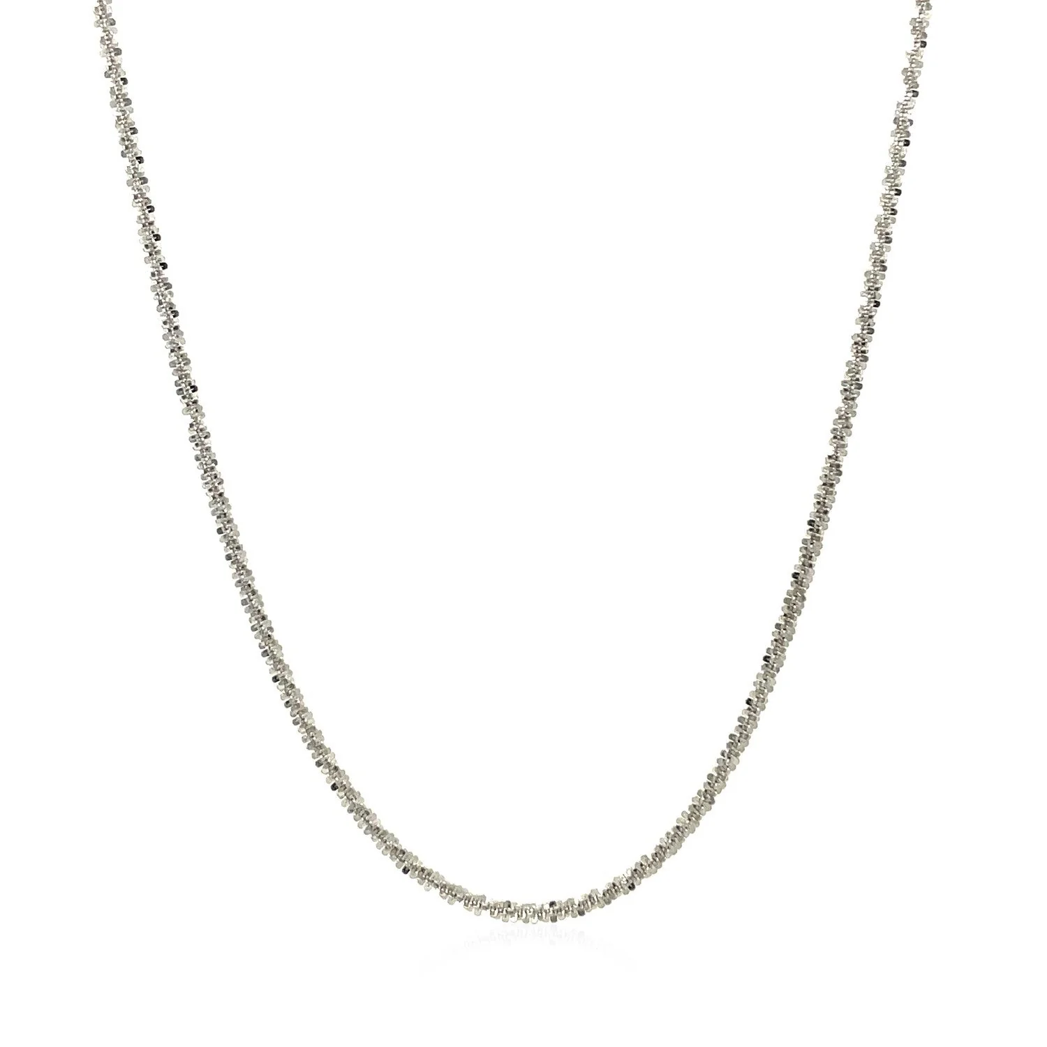 14k White Gold Sparkle Chain 1.5mm - Image 2