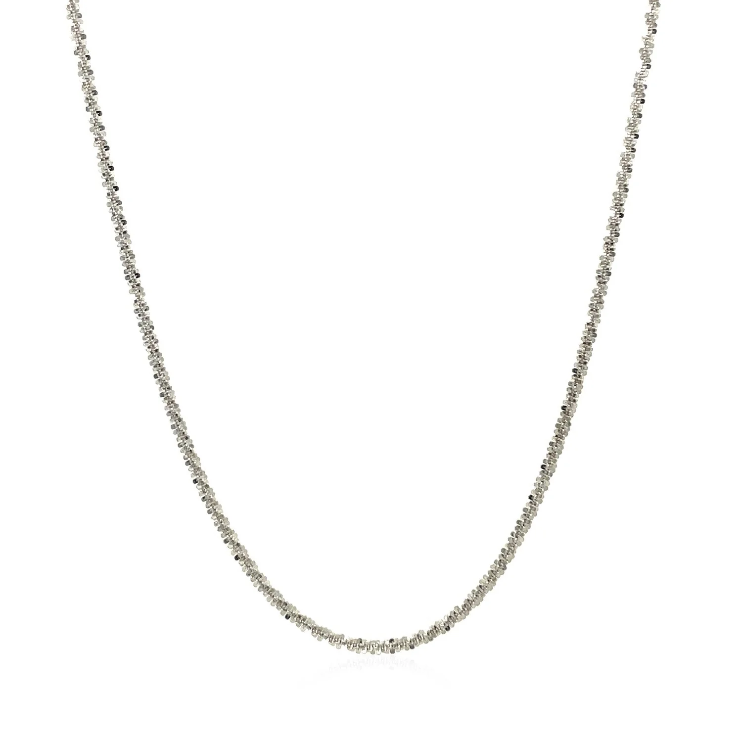 14k White Gold Sparkle Chain 1.5mm - Image 7