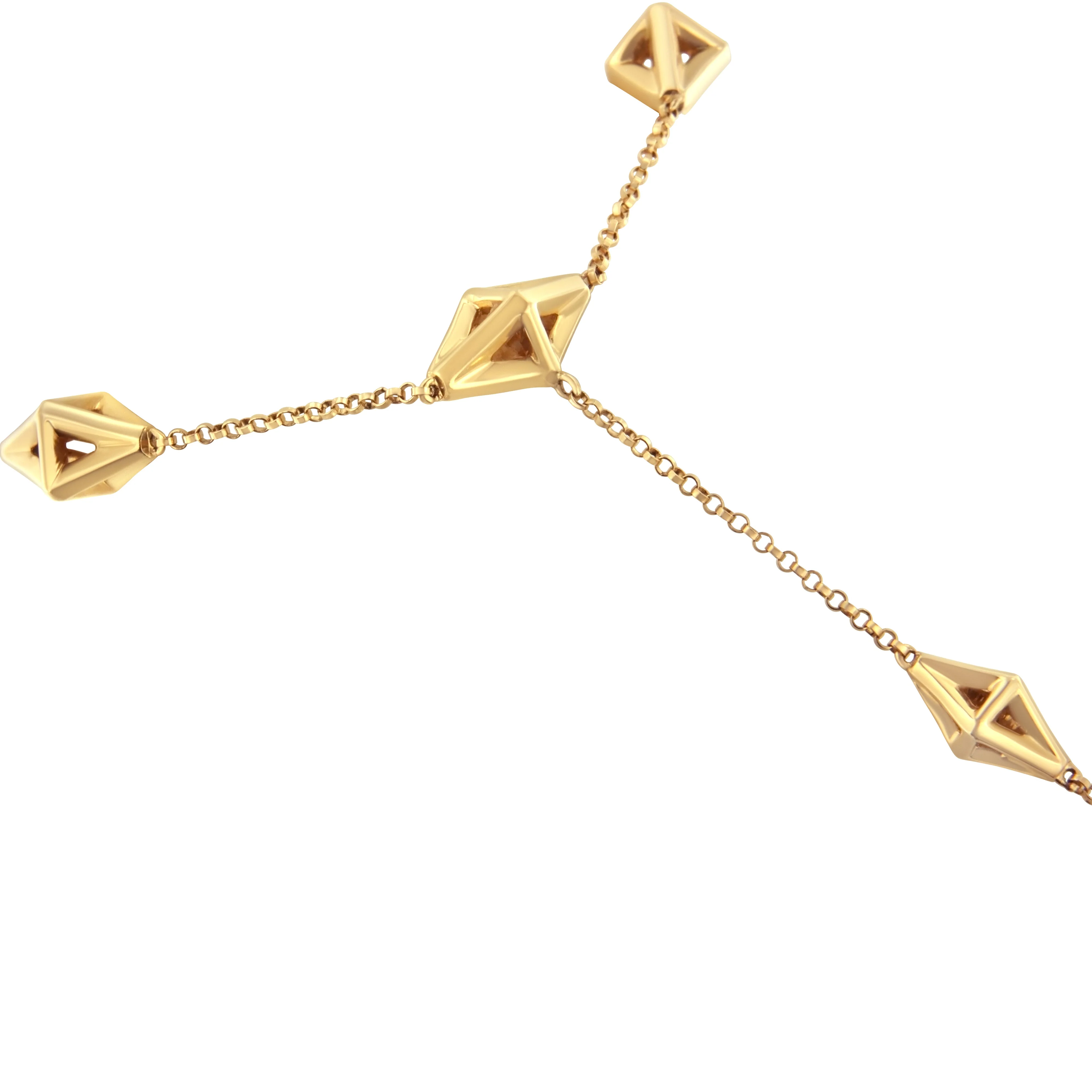 14K Yellow Gold 1/4 Cttw Diamond Ring and Bracelet Hand Chain (G-H Color, SI1-SI2 Clarity) - 7" - Image 3