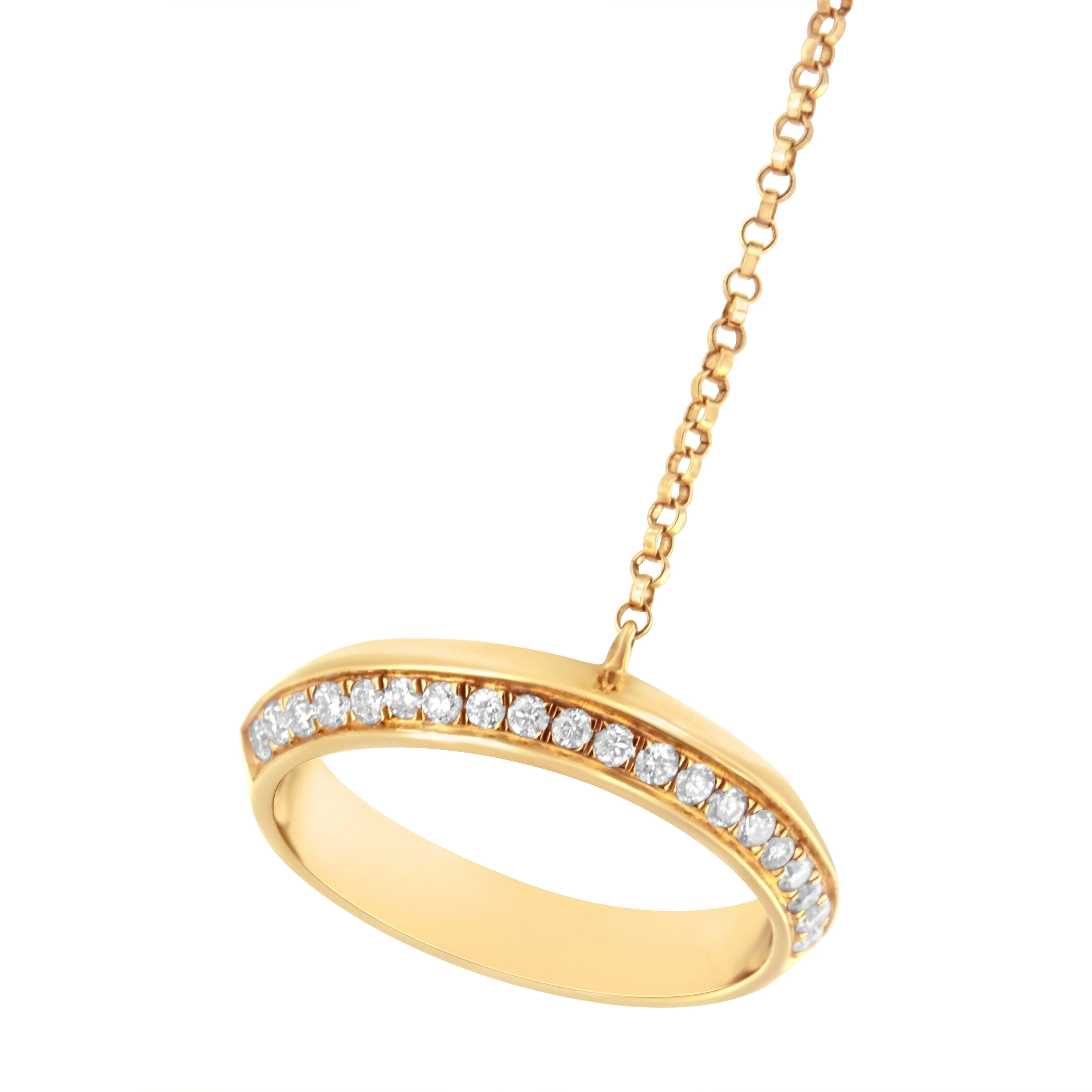 14K Yellow Gold 1/4 Cttw Diamond Ring and Bracelet Hand Chain (G-H Color, SI1-SI2 Clarity) - 7" - Image 7