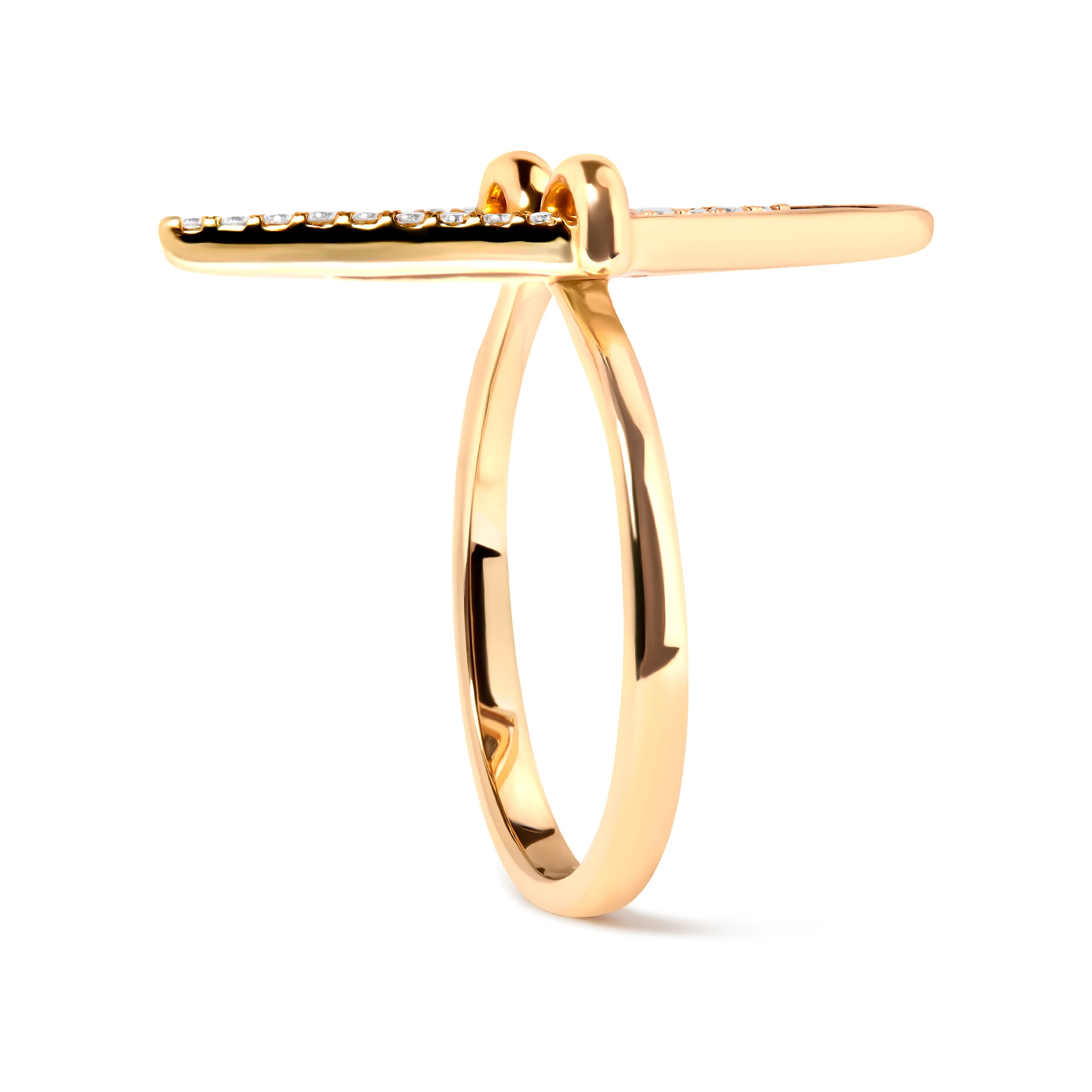 14K Yellow Gold 1/5 Cttw Diamond Double Triangle Ring (G-H Color, SI1-SI2 Clarity) - Size 7 - Image 7