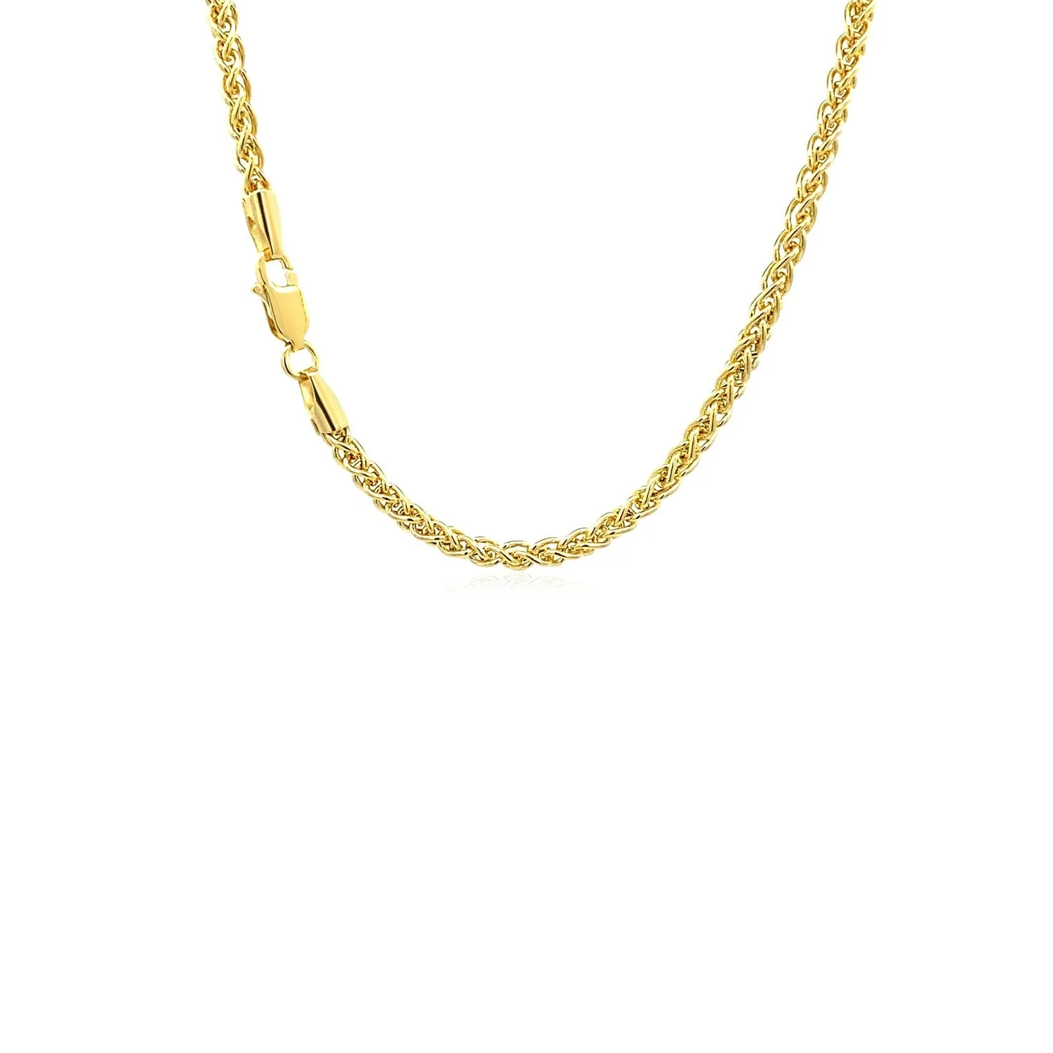 14k Yellow Gold 2.8mm Light Weight Wheat Chain - Image 9