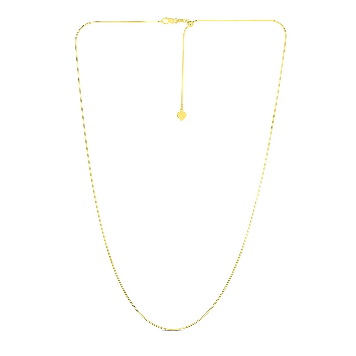 14k Yellow Gold Adjustable Snake Chain 0.85mm - Image 2