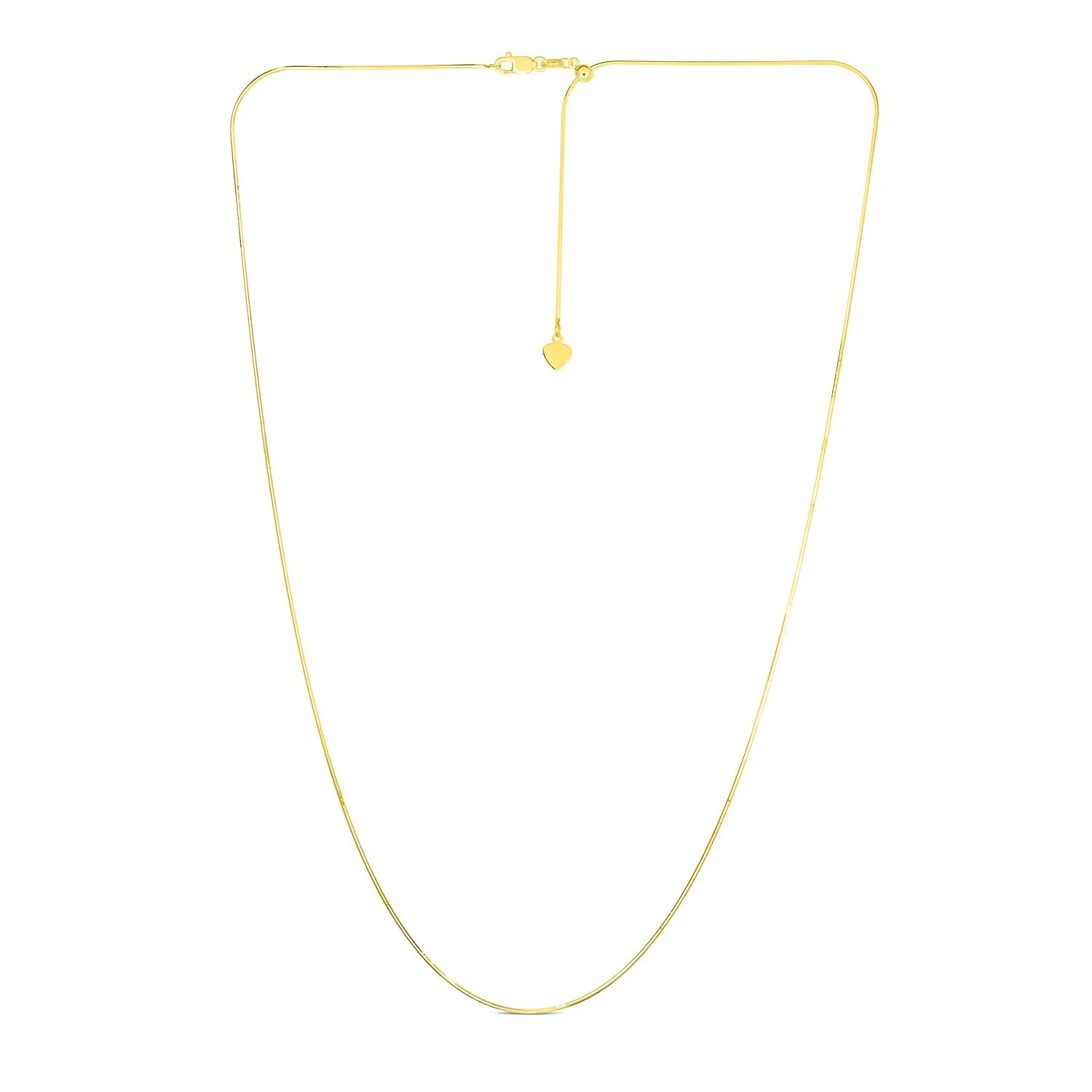 14k Yellow Gold Adjustable Snake Chain 0.85mm - Image 7