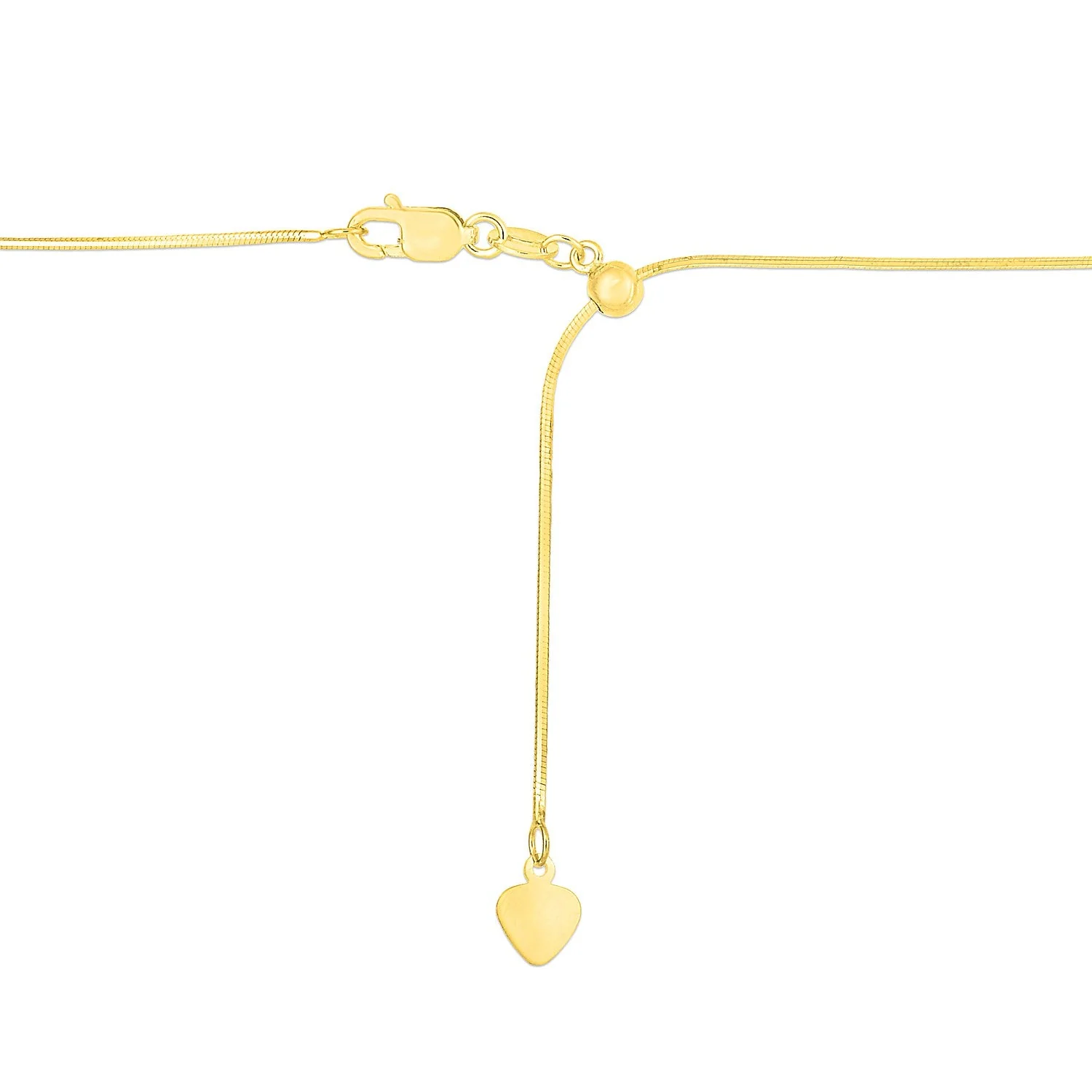 14k Yellow Gold Adjustable Snake Chain 0.85mm - Image 8