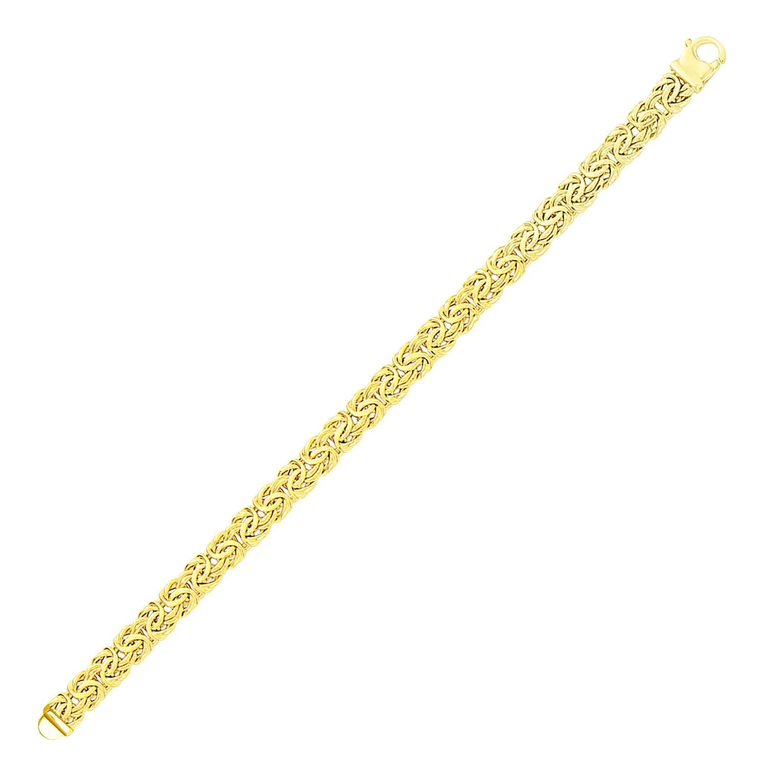 14k Yellow Gold Byzantine Style Chain Bracelet - Image 2