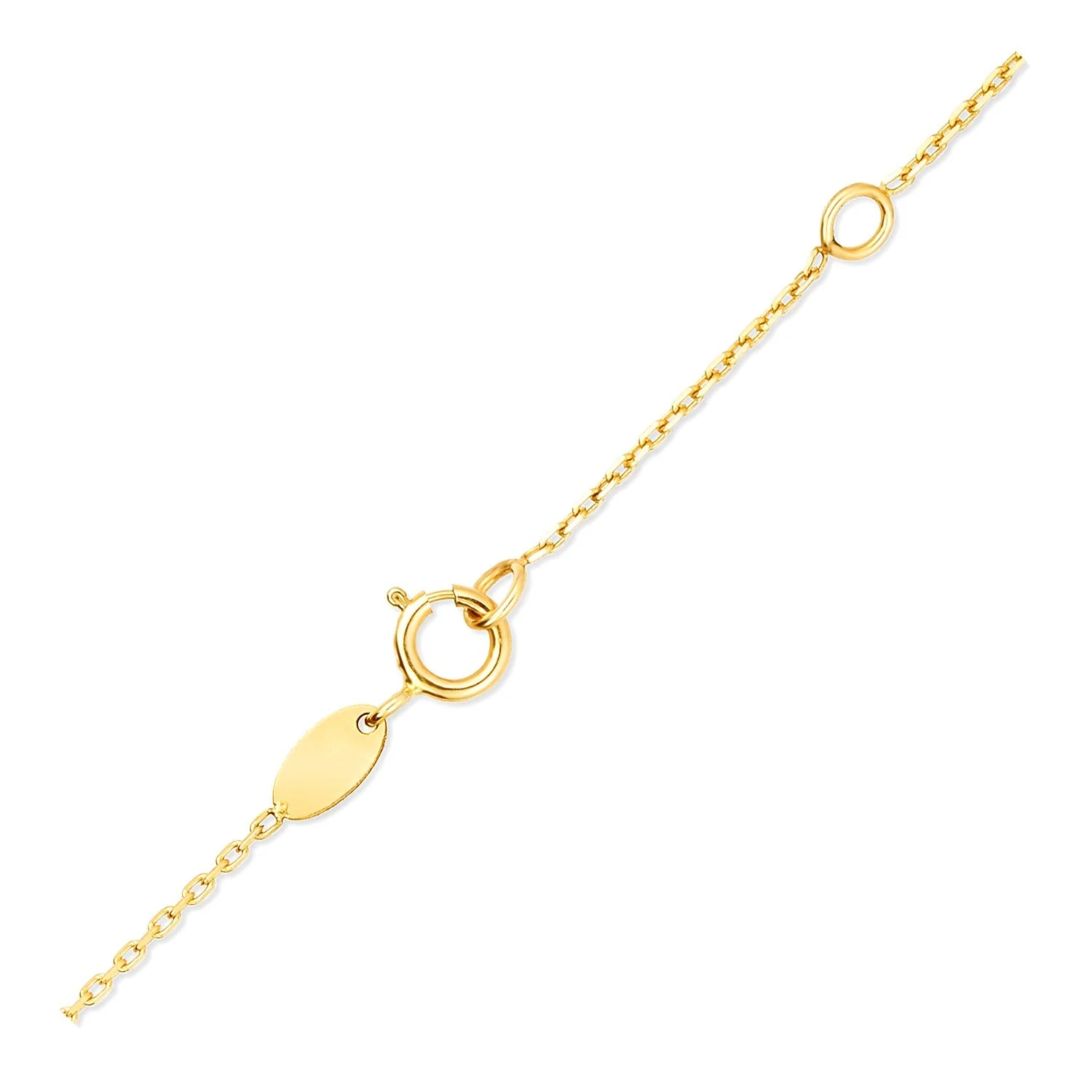 14k Yellow Gold Chain Necklace with Cross Stations - Image 8
