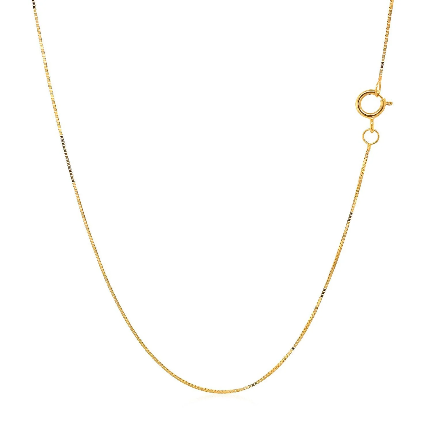 14k Yellow Gold Classic Box Chain 0.45mm - Image 3