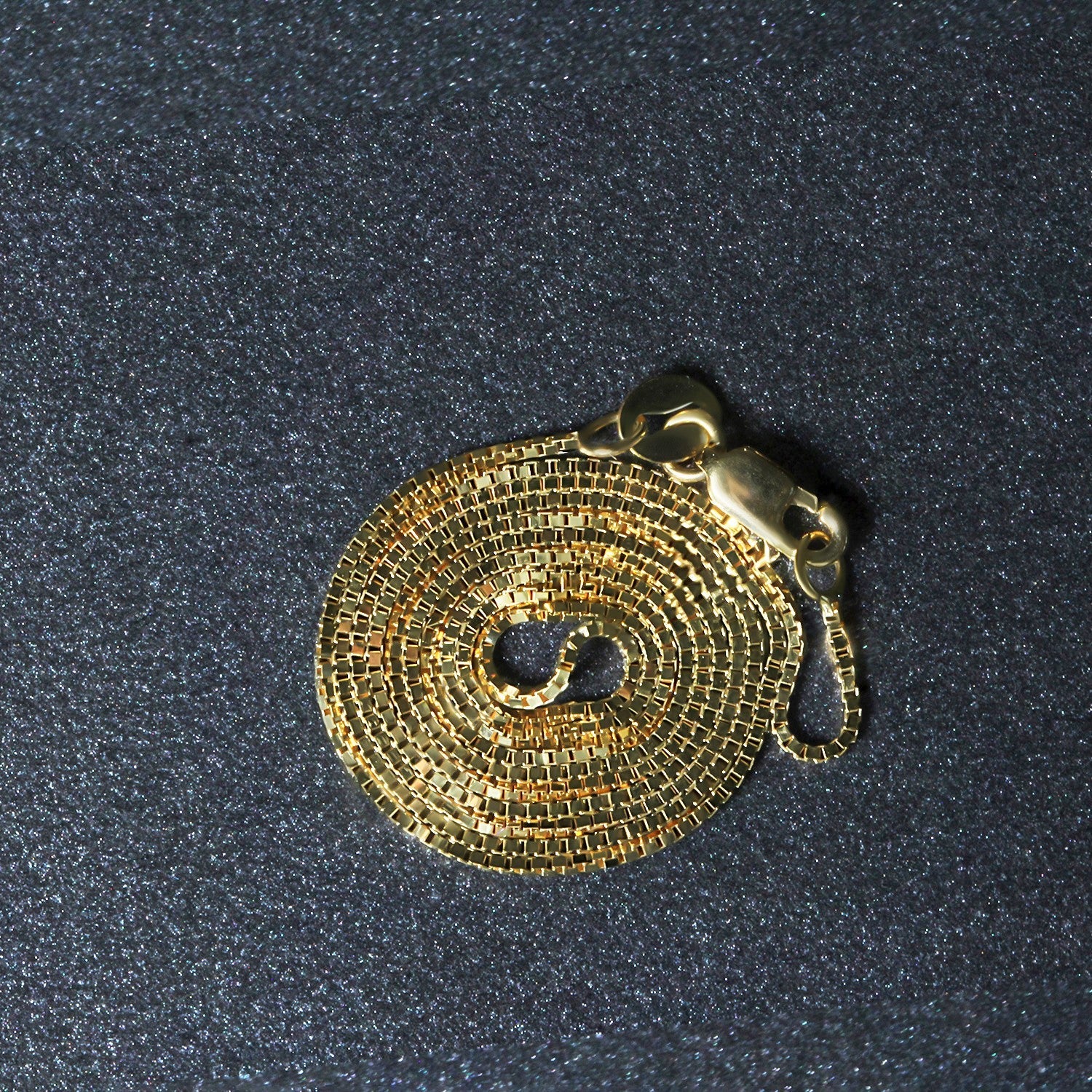 14k Yellow Gold Classic Box Chain 0.7mm - Image 12