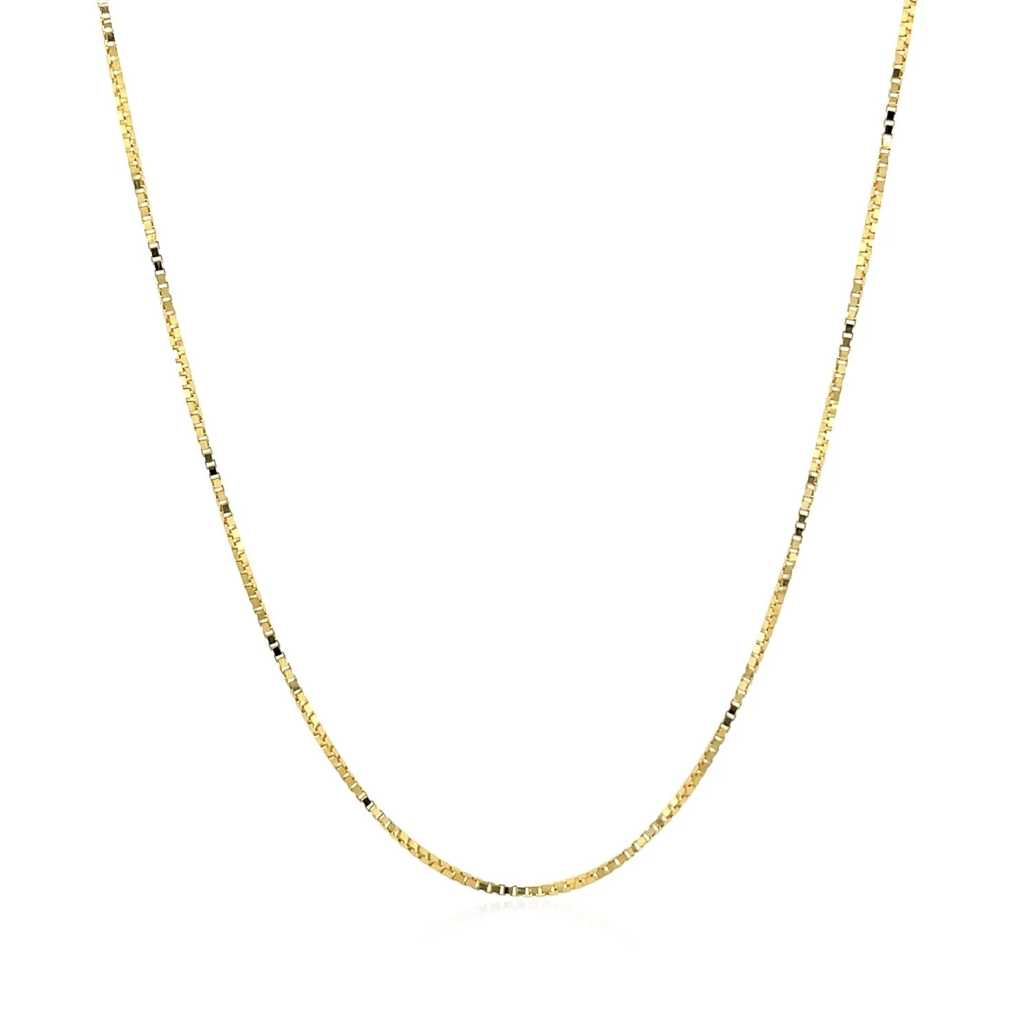 14k Yellow Gold Classic Box Chain 0.7mm - Image 8