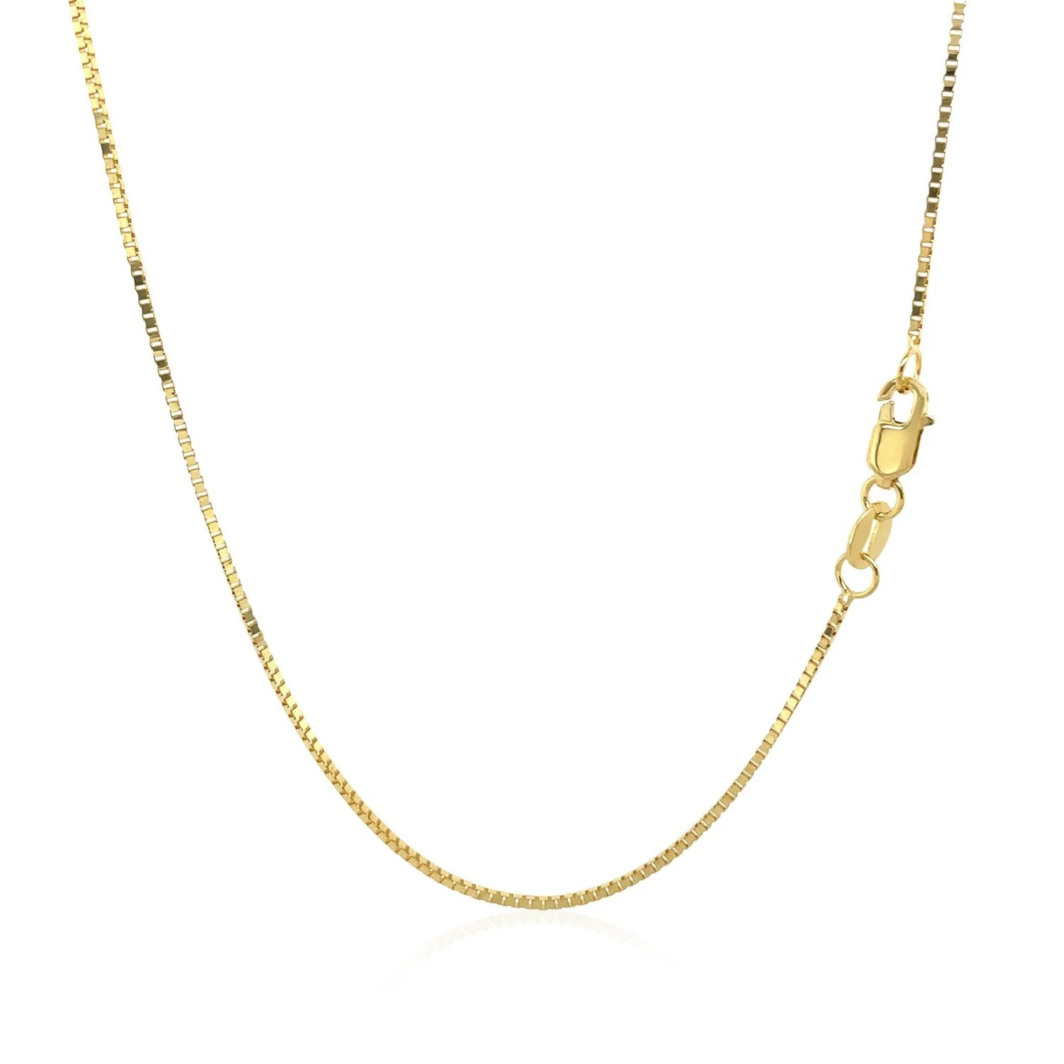 14k Yellow Gold Classic Box Chain 0.8mm - Image 3