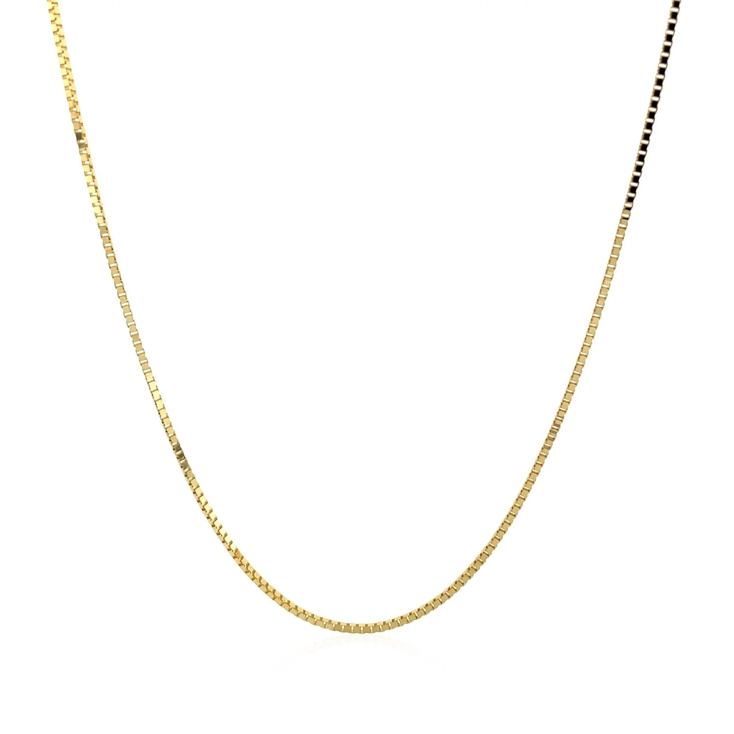 14k Yellow Gold Classic Box Chain 0.8mm - Image 8