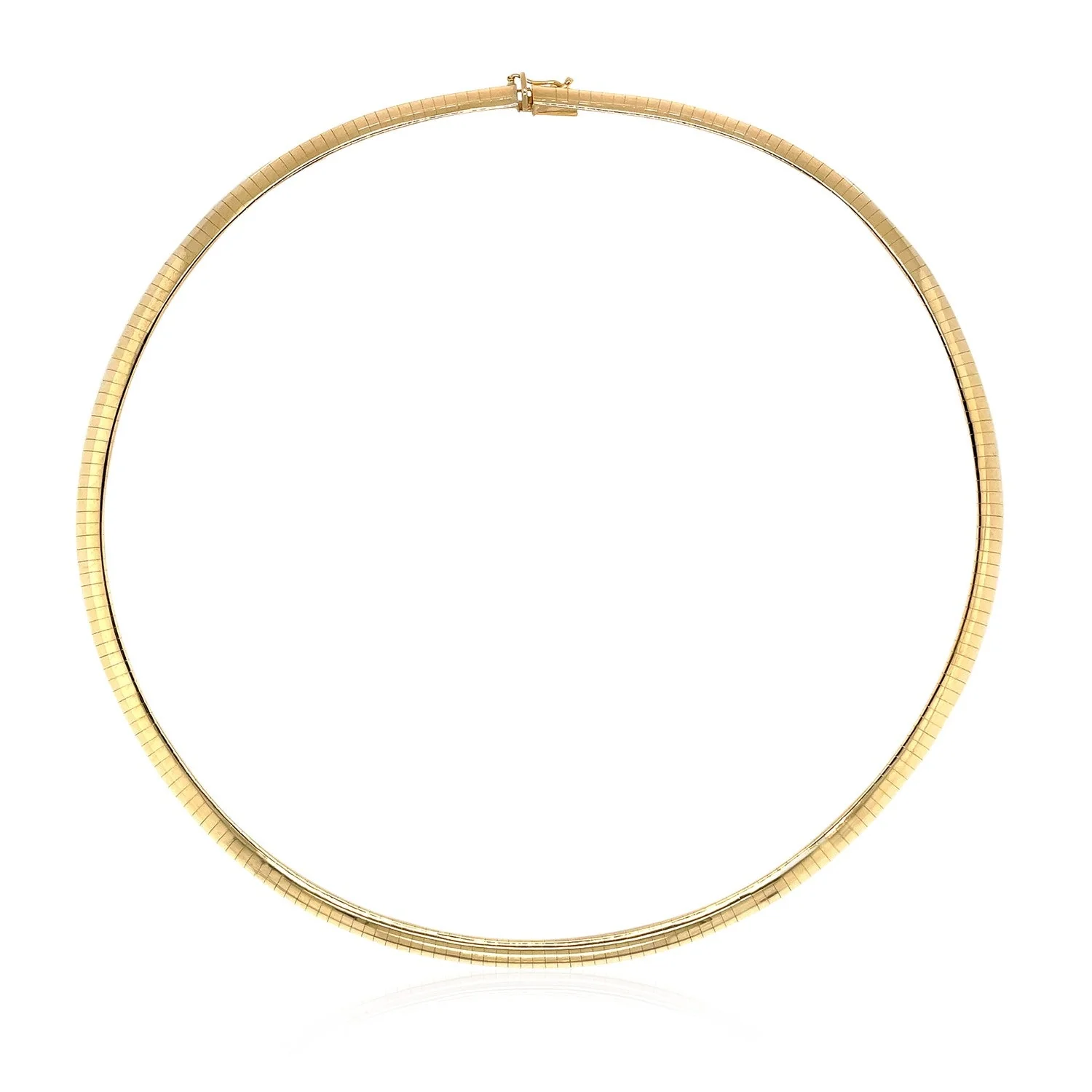 14k Yellow Gold Classic Omega Style Chain (6 mm) - Image 6