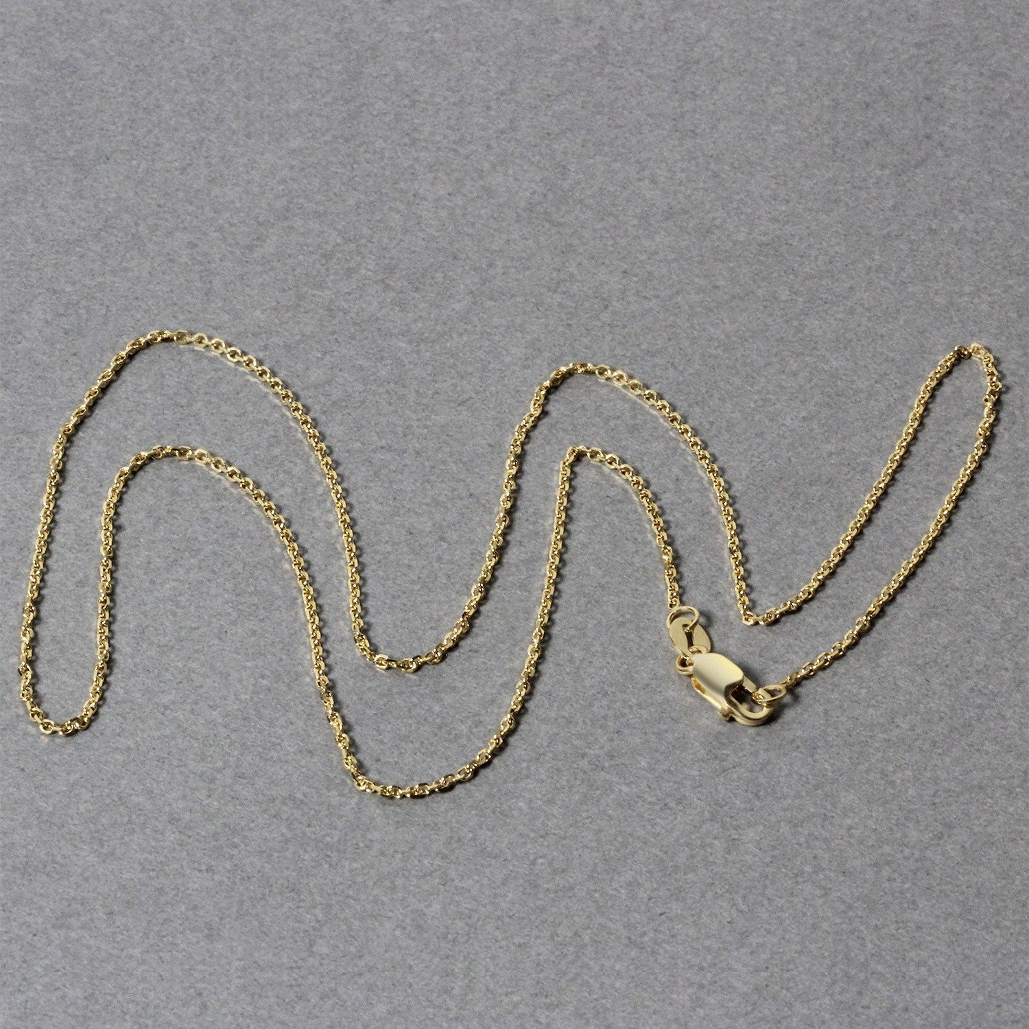 14k Yellow Gold Diamond Cut Cable Link Chain 1.1mm - Image 12