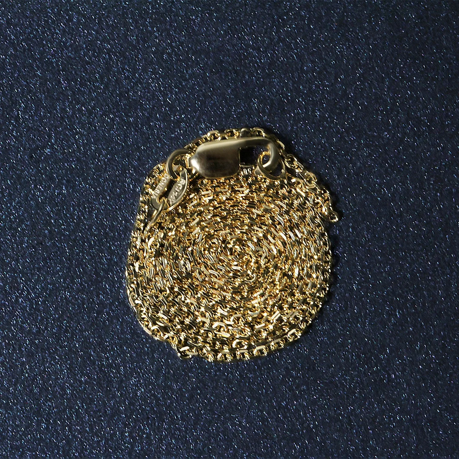 14k Yellow Gold Diamond Cut Cable Link Chain 1.1mm - Image 6