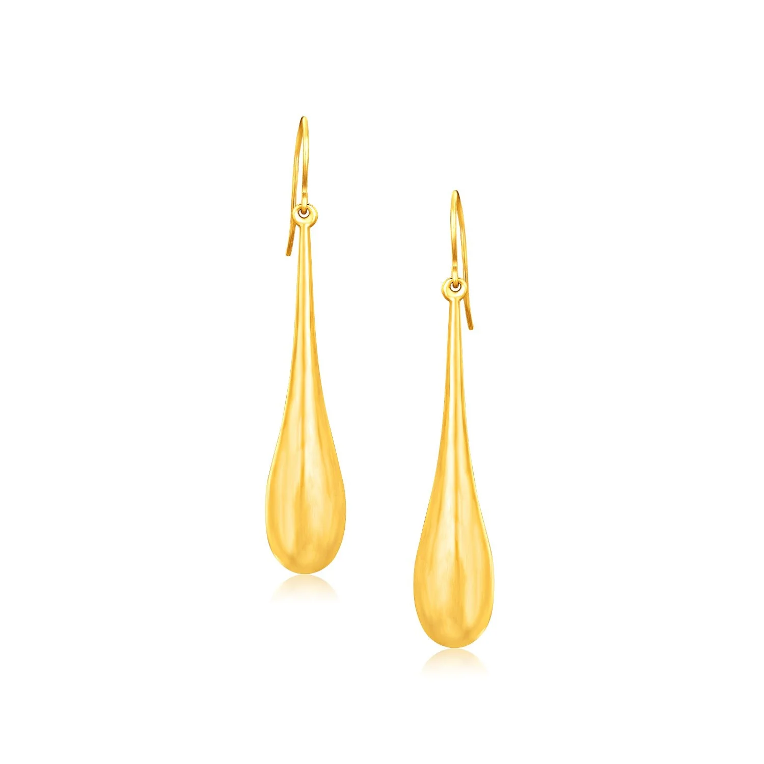 14k Yellow Gold Dramatic Drop Earrings - Image 2