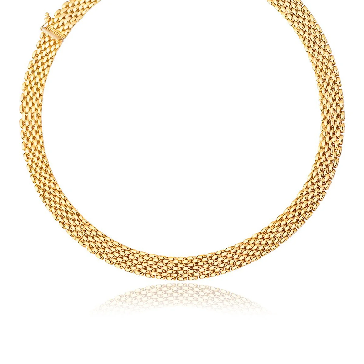 14k Yellow Gold Flexible Panther 9.0mm Line Necklace - Image 3