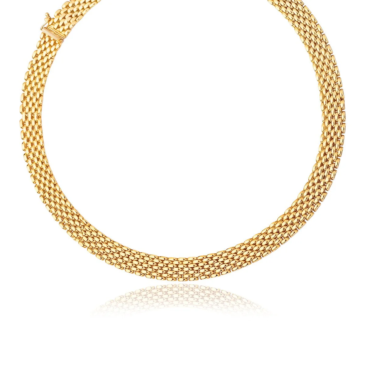 14k Yellow Gold Flexible Panther 9.0mm Line Necklace - Image 4