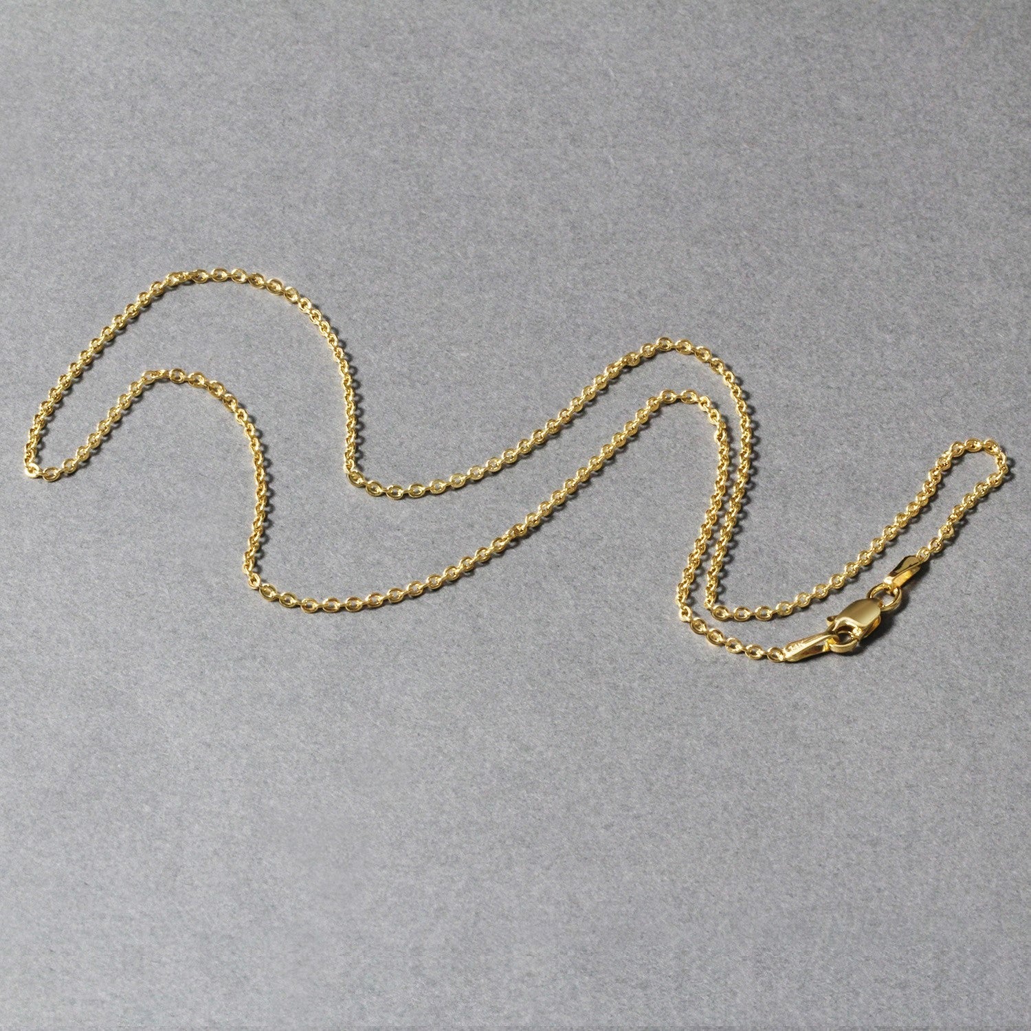 14k Yellow Gold Forsantina Lite Cable Link Chain 1.5mm - Image 11