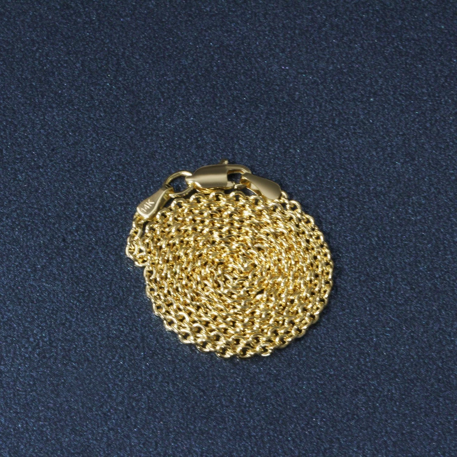 14k Yellow Gold Forsantina Lite Cable Link Chain 1.9mm - Image 6