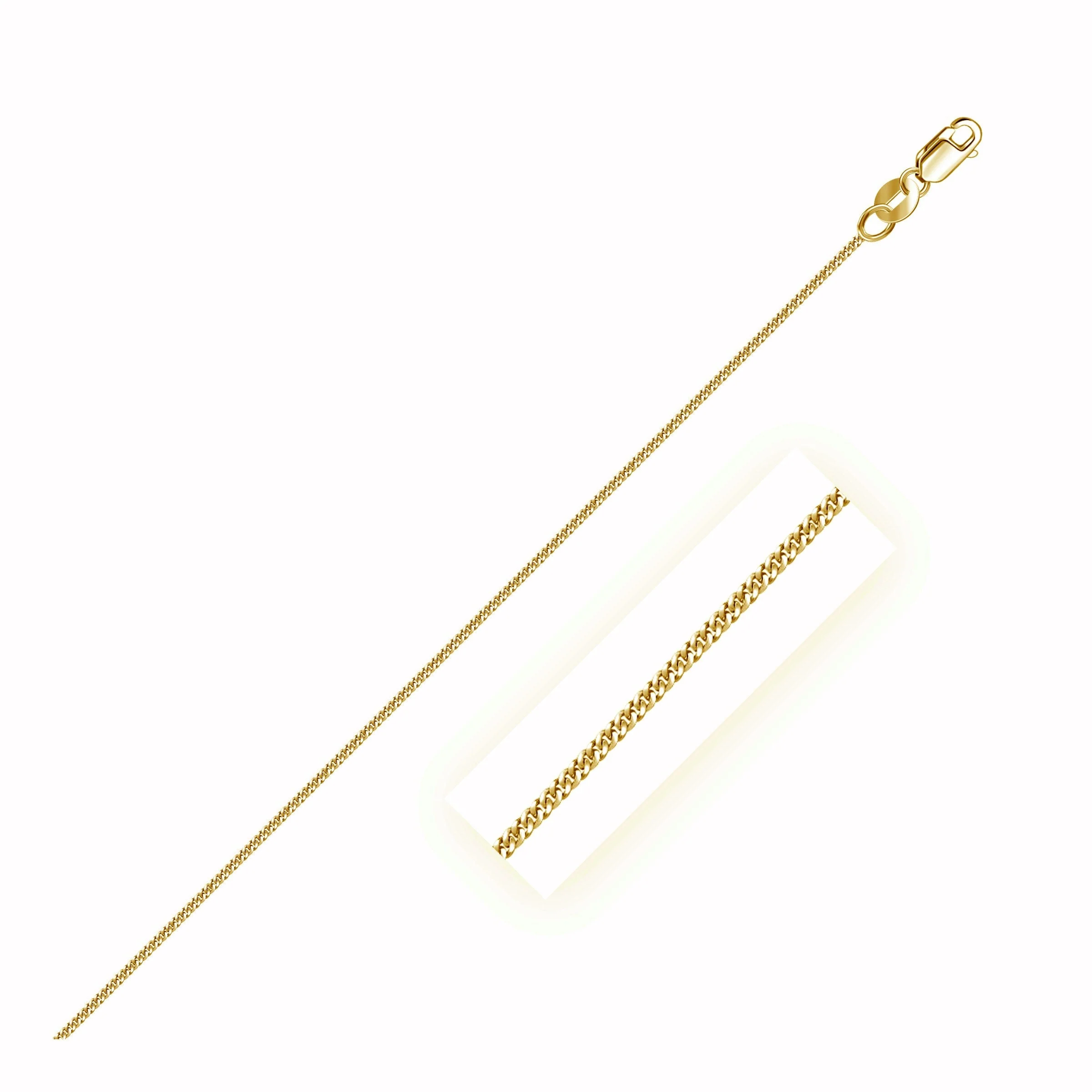 14k Yellow Gold Gourette Chain 1.0mm - Image 6