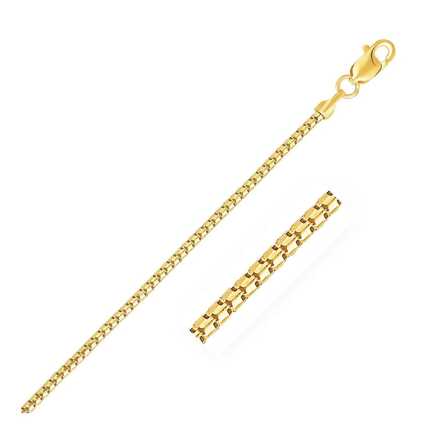 14k Yellow Gold Ice Chain 1.3mm - Image 7