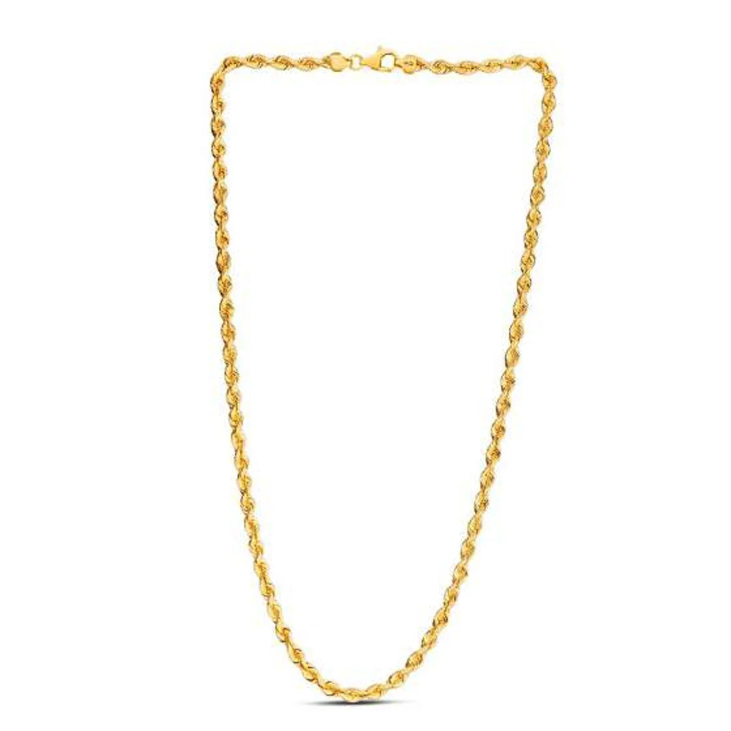 14k Yellow Gold Light Rope Chain (4.30 mm) - Image 3