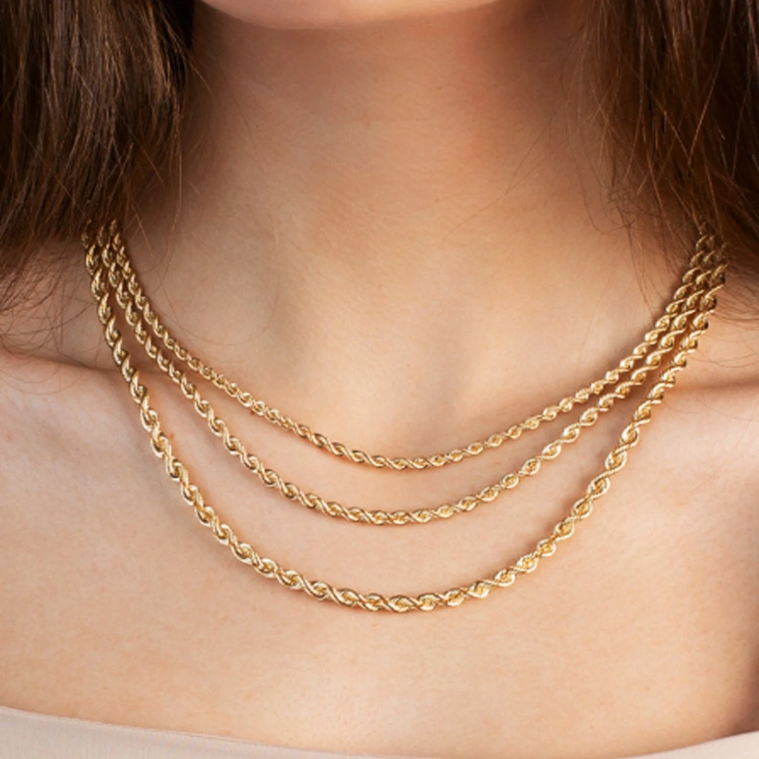 14k Yellow Gold Light Rope Chain (4.30 mm) - Image 4