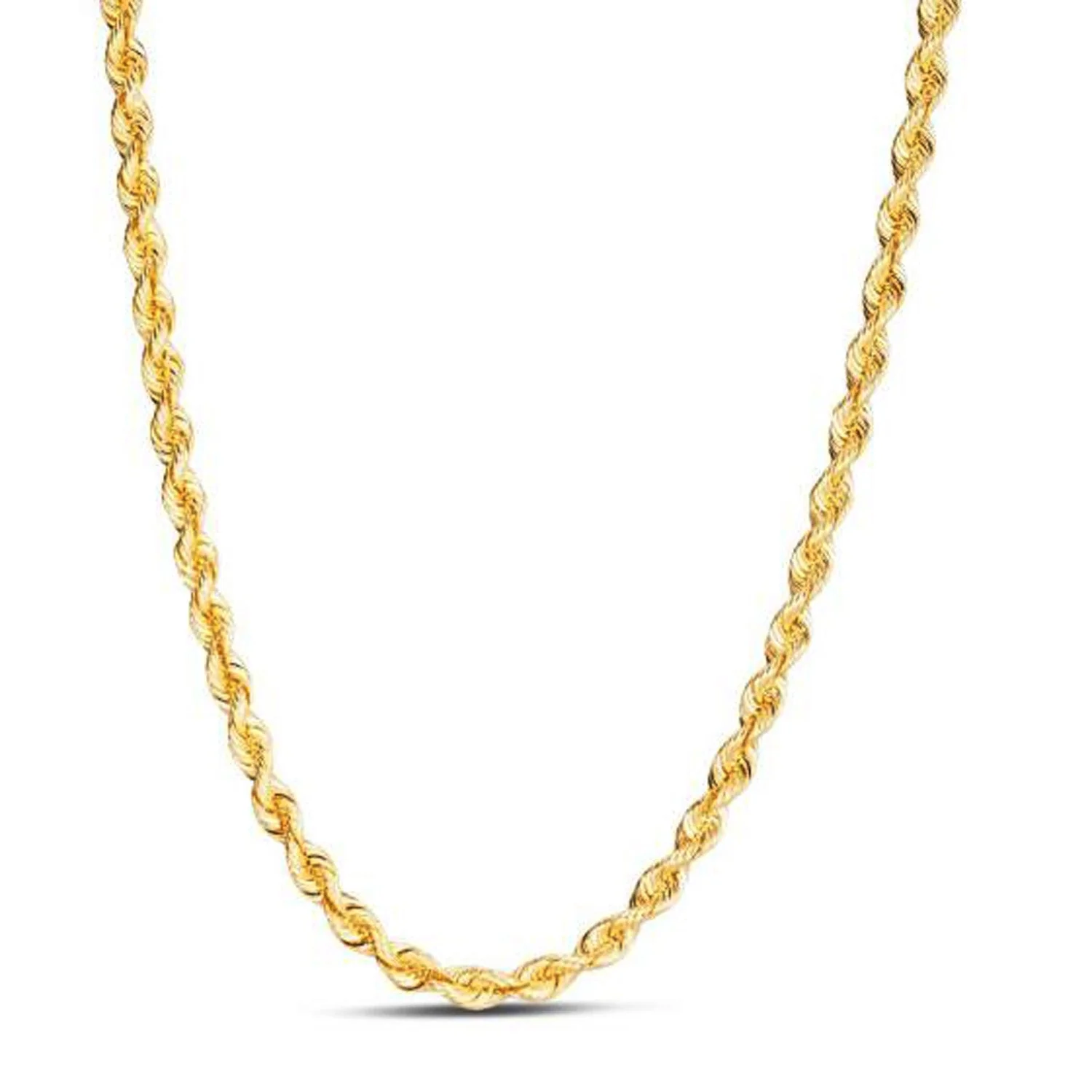 14k Yellow Gold Light Rope Chain (4.30 mm) - Image 6