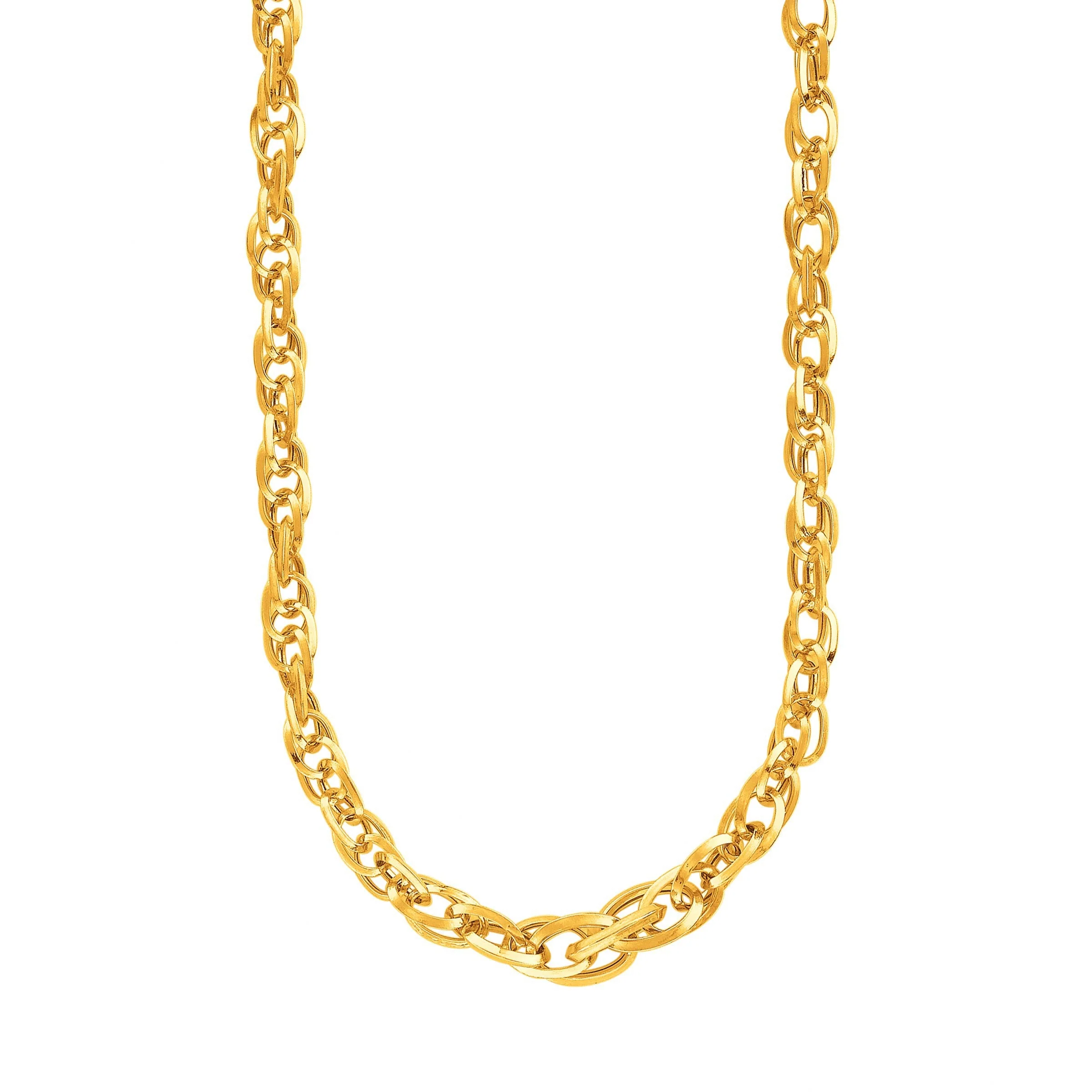 14k Yellow Gold Ornate Prince of Wales Chain Necklace - Image 3