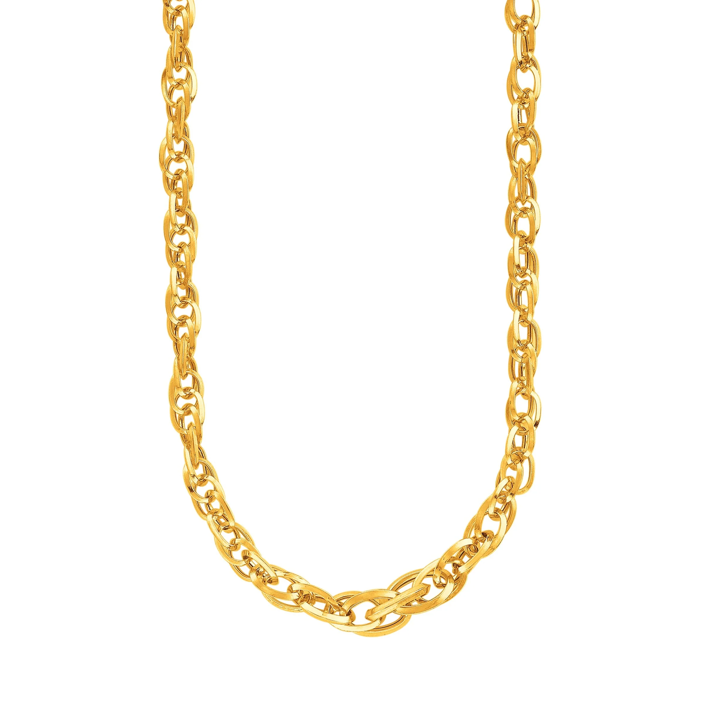 14k Yellow Gold Ornate Prince of Wales Chain Necklace - Image 4