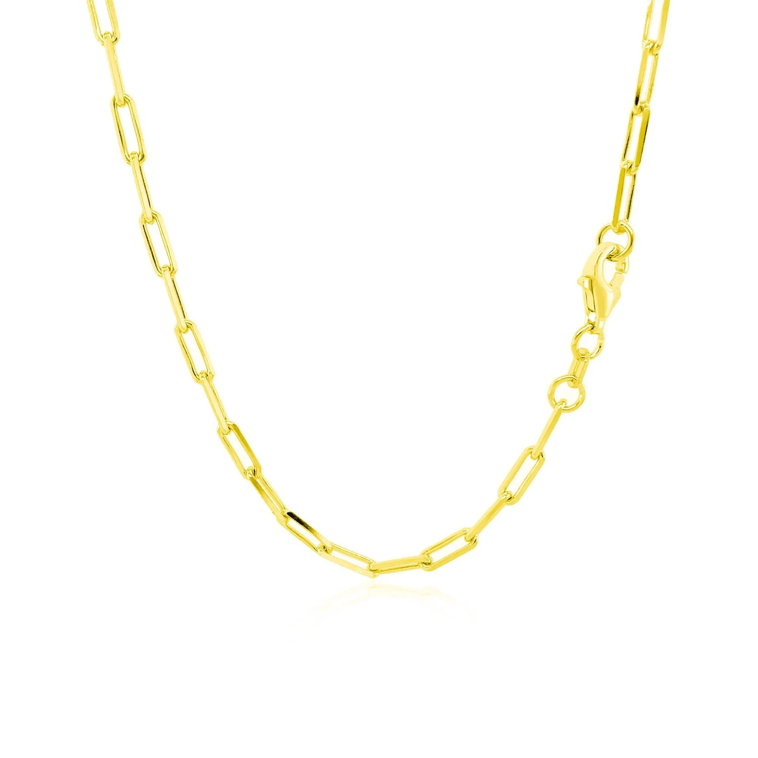 14K Yellow Gold Paperclip Chain (2.5mm) - Image 10