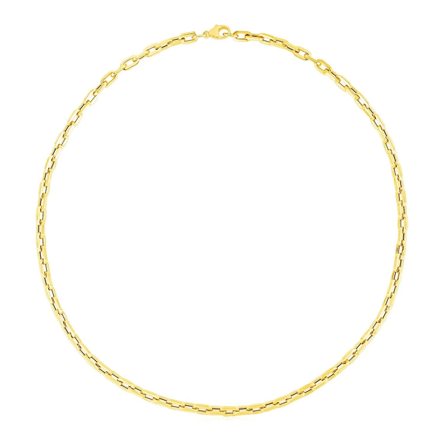 14k Yellow Gold Paperclip Chain Necklace - Image 3
