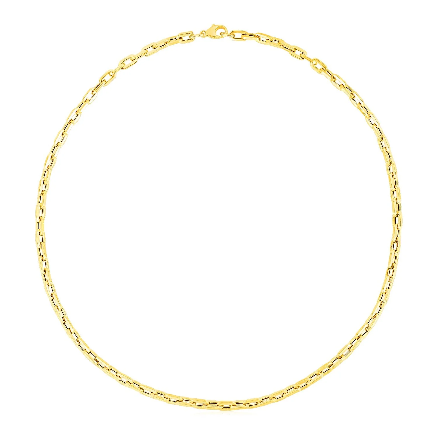 14k Yellow Gold Paperclip Chain Necklace - Image 4