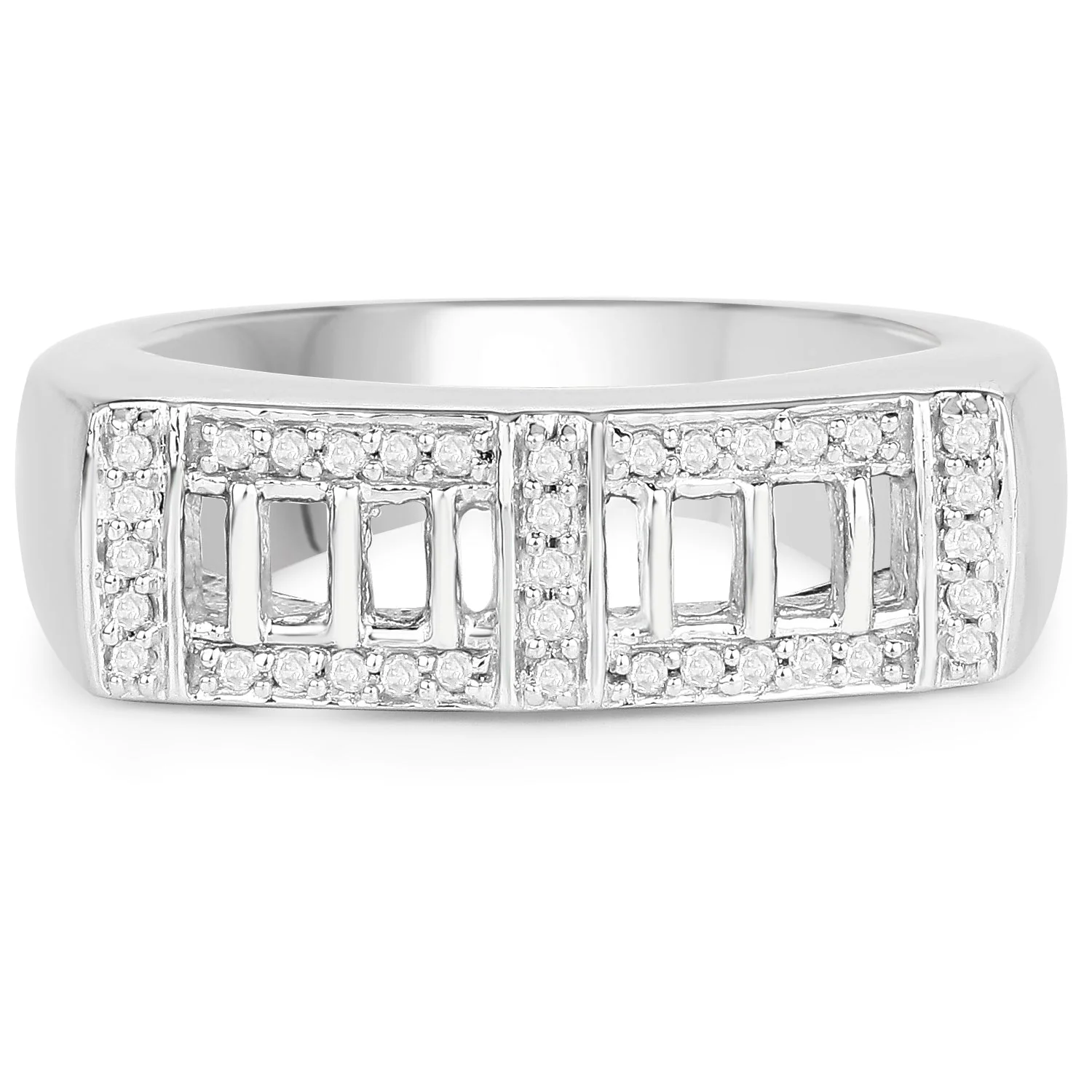 14K Yellow Gold Plated 0.19 Carat Genuine White Diamond .925 Sterling Silver Ring - Image 3