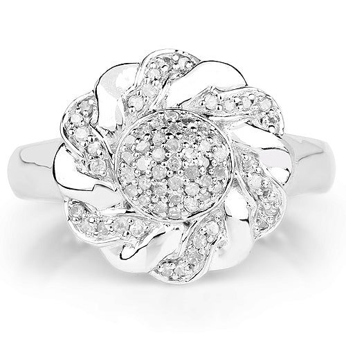 14K Yellow Gold Plated 0.28 Carat Genuine White Diamond .925 Sterling Silver Ring - Image 6