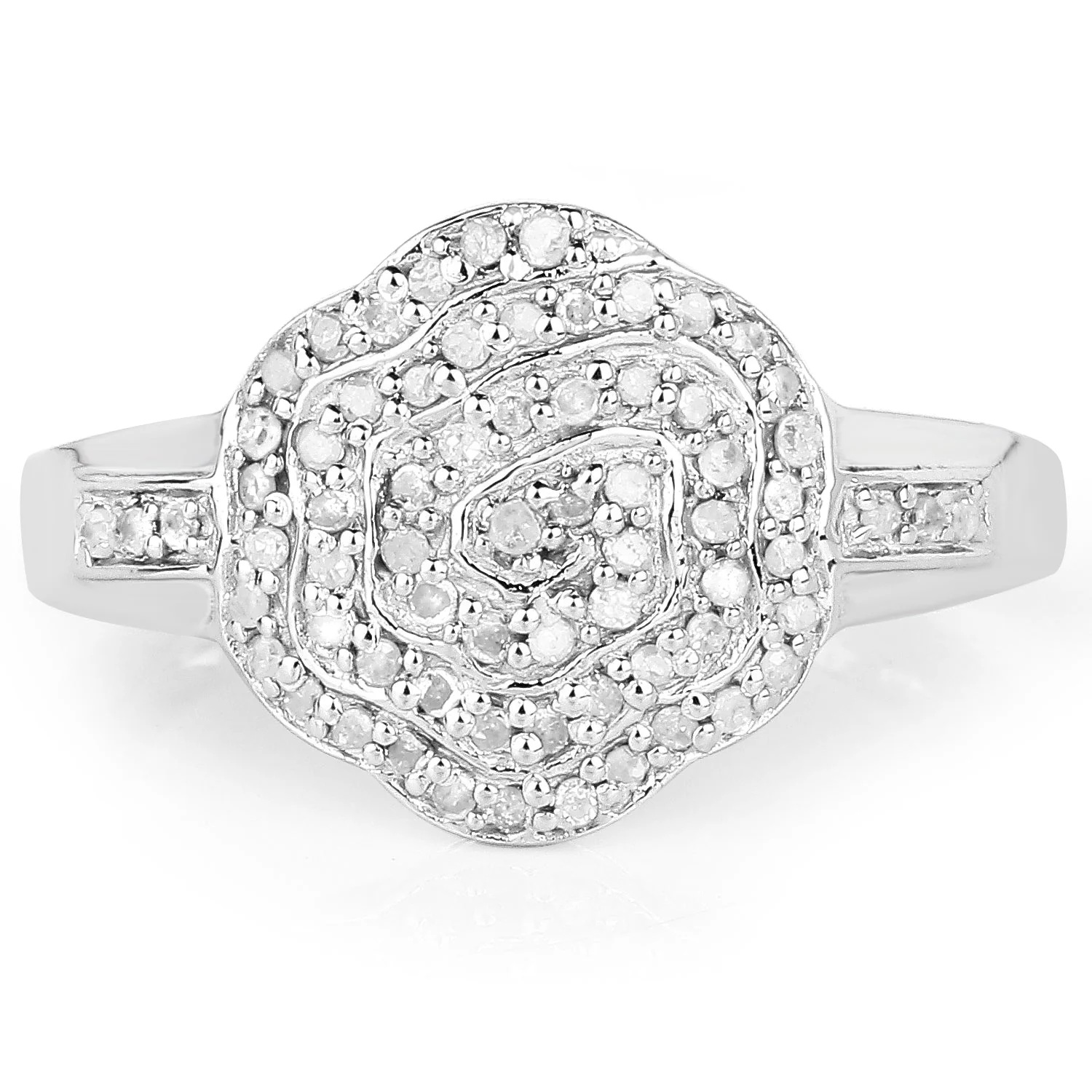 14K Yellow Gold Plated 0.29 Carat Genuine White Diamond .925 Sterling Silver Ring - Image 3