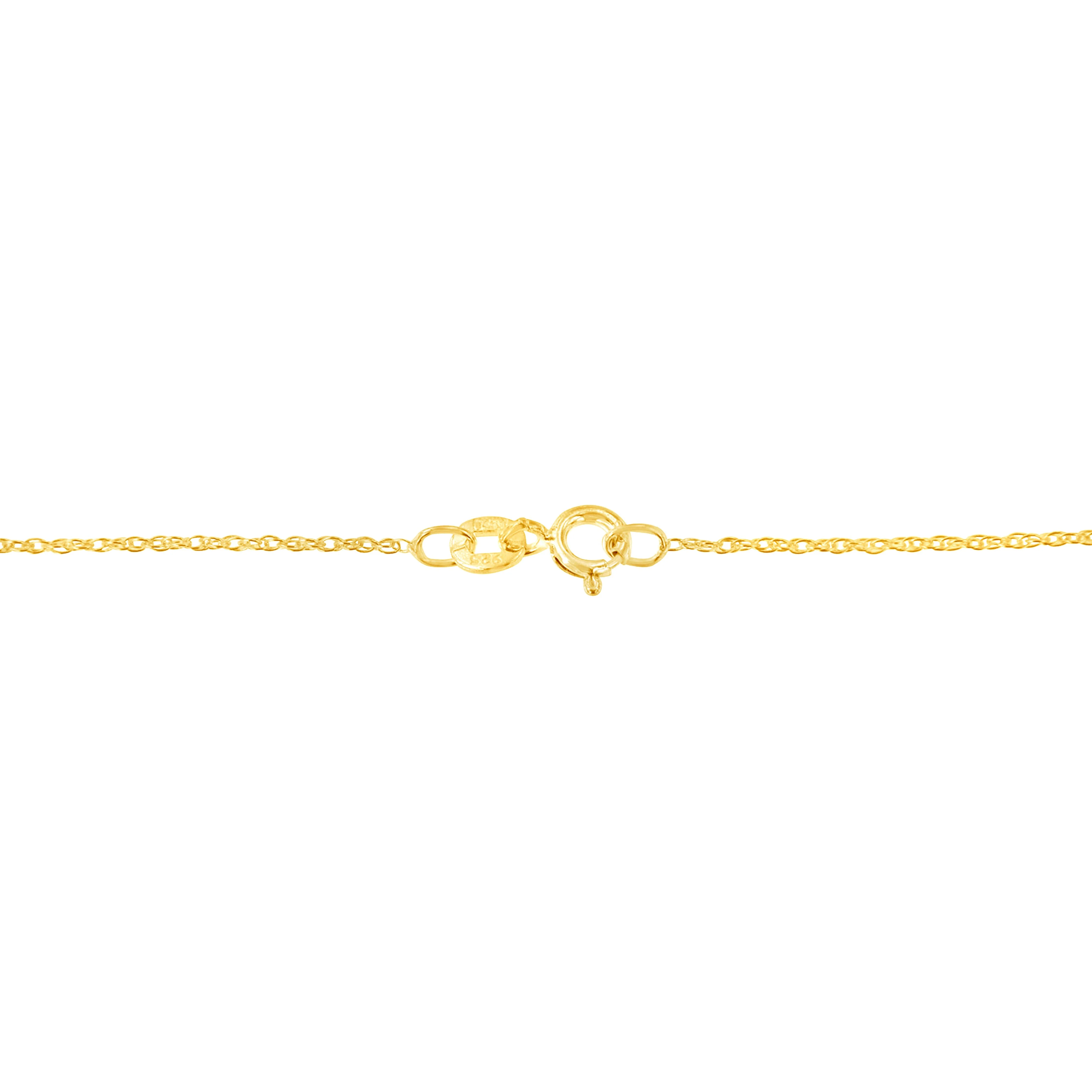14K Yellow Gold Plated .925 Sterling Silver 1.00 Cttw Baguette Diamond Composite Open Heart 18" Inch Pendant Necklace (I-J Color, I1-I2 Clarity) - Image 7