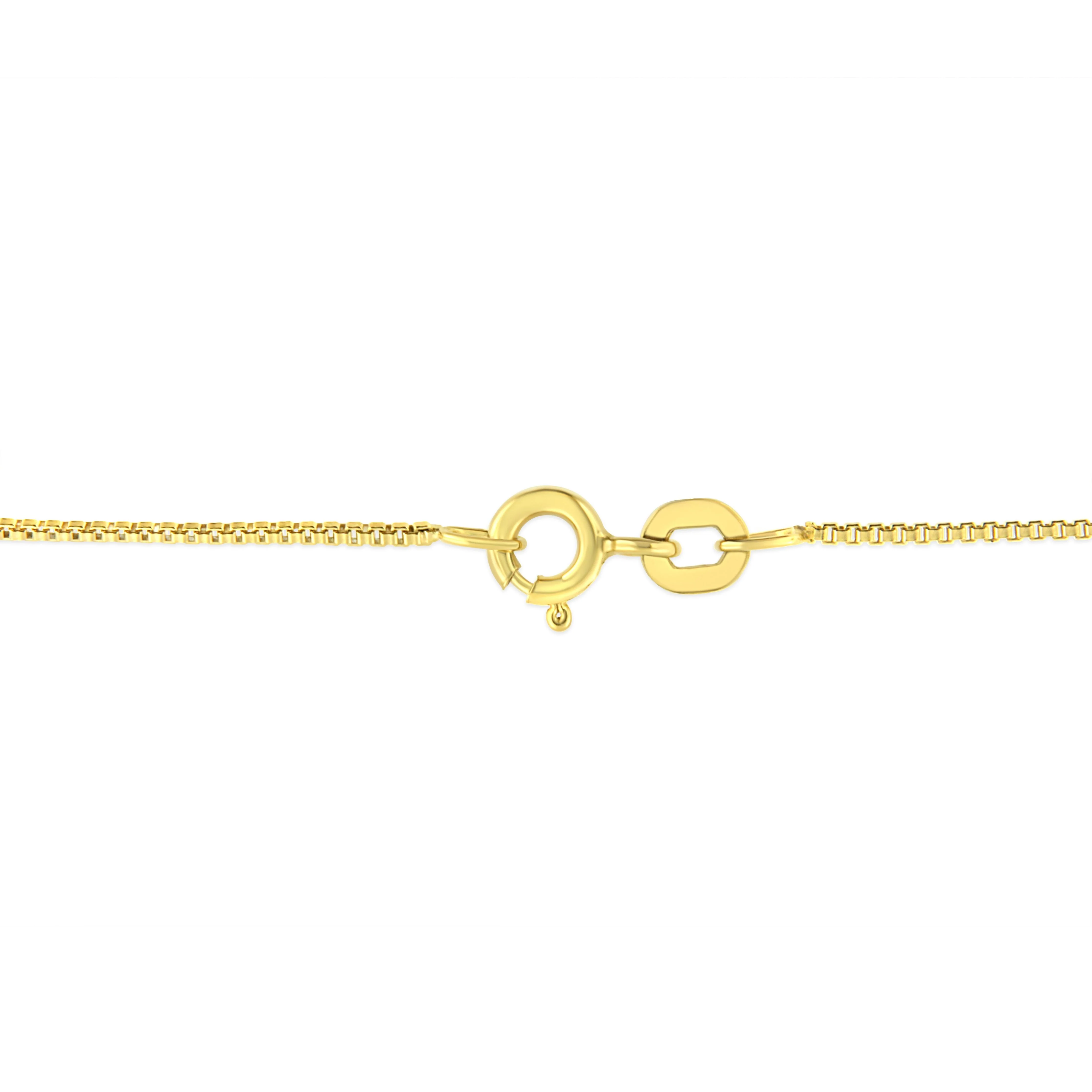 14K Yellow Gold Plated .925 Sterling Silver 1/2 Cttw Brilliant Round Cut Diamond Solitaire Milgrain 18" Pendant Necklace (K-L Color, I2-I3 Clarity) - Image 15