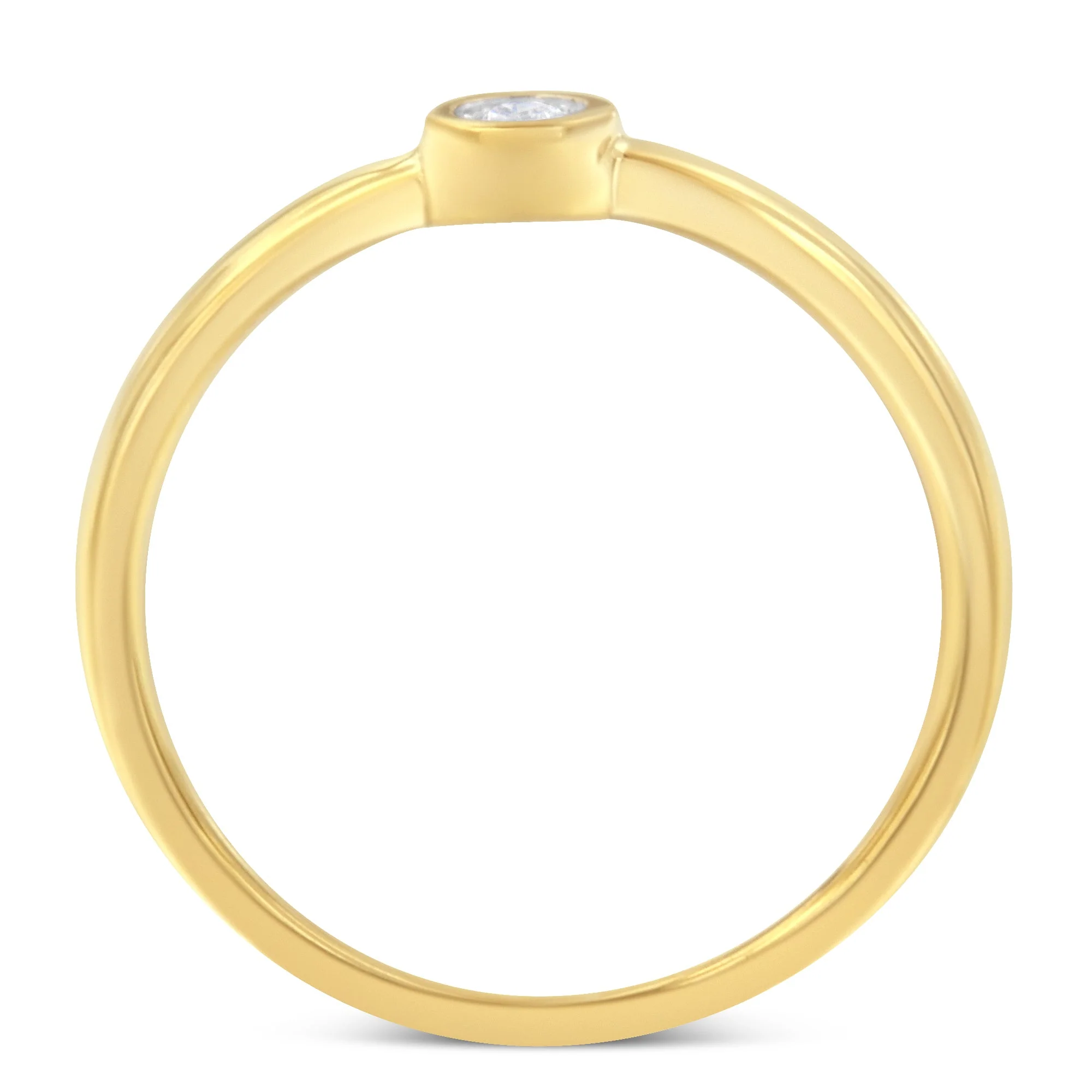 14K Yellow Gold Plated .925 Sterling Silver Miracle Set Diamond Ring (1/20 Cttw, J-K Color, I1-I2 Clarity) - Size 6 - Image 6