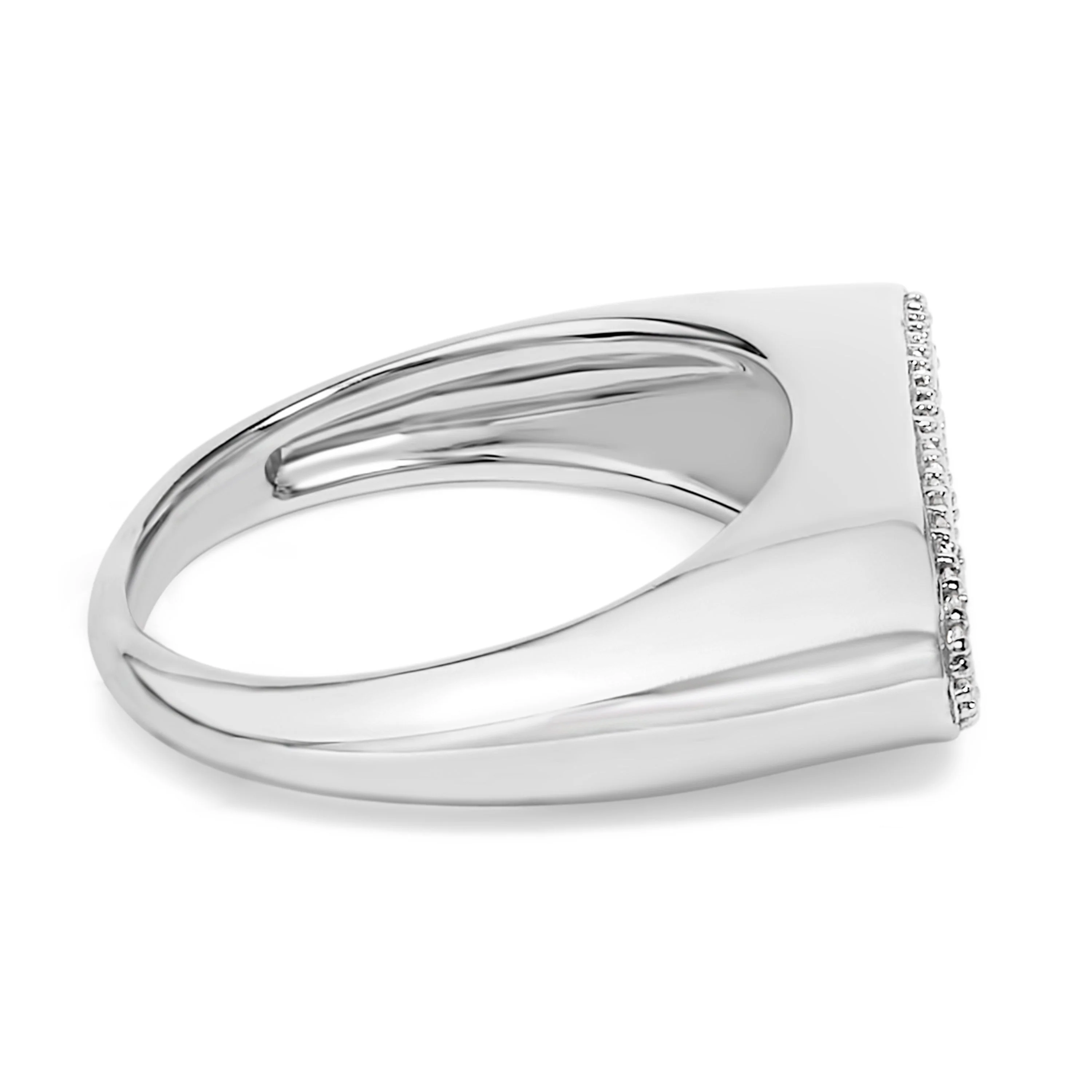 14K Yellow Gold Plated Sterling Silver Diamond Accent Infinity Ring - Image 2