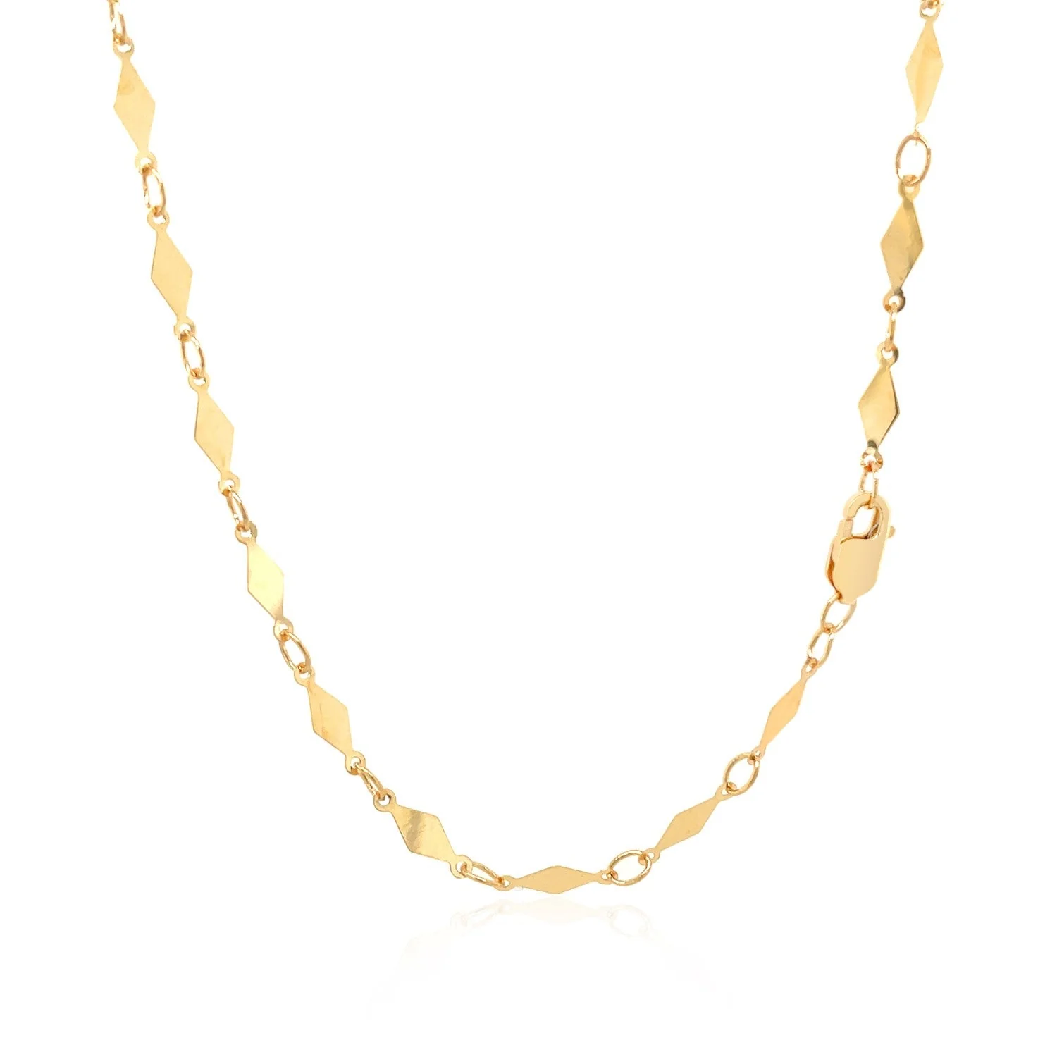 14K Yellow Gold Polished Diamond Motif Chain (3.0mm) - Image 5